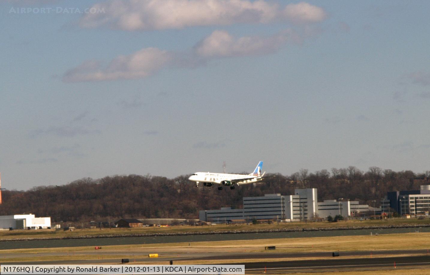 N176HQ, 2011 Embraer 190AR (ERJ-190-100IGW) C/N 19000461, Arriving National Airport