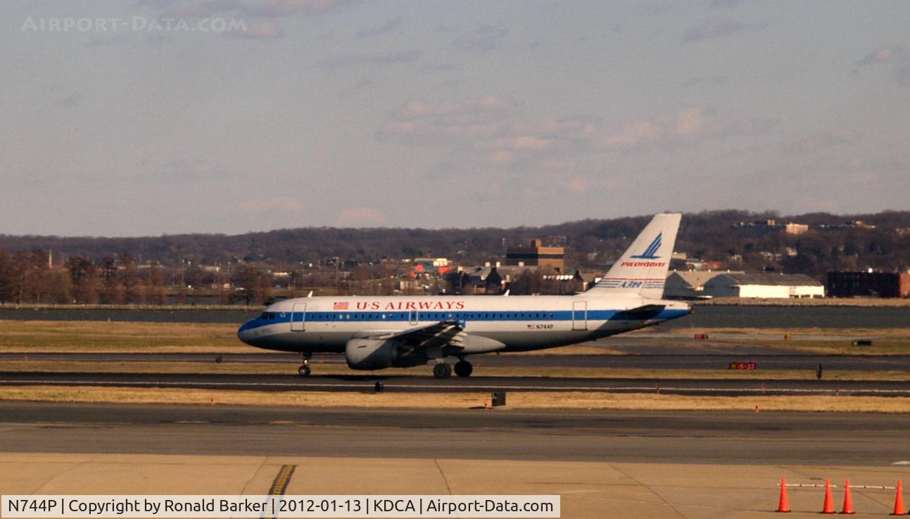N744P, 2000 Airbus A319-112 C/N 1287, US Airways in Piedmont livery