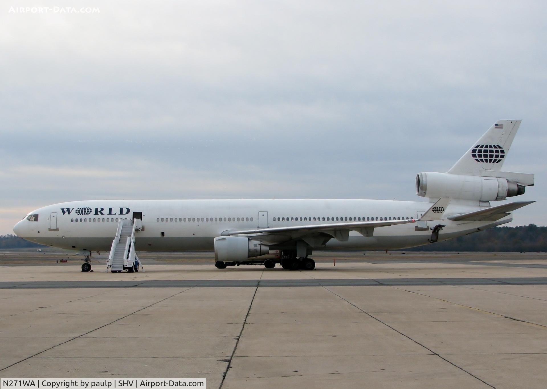 N271WA, 1992 McDonnell Douglas MD-11 C/N 48518, At Shreveport Regional.