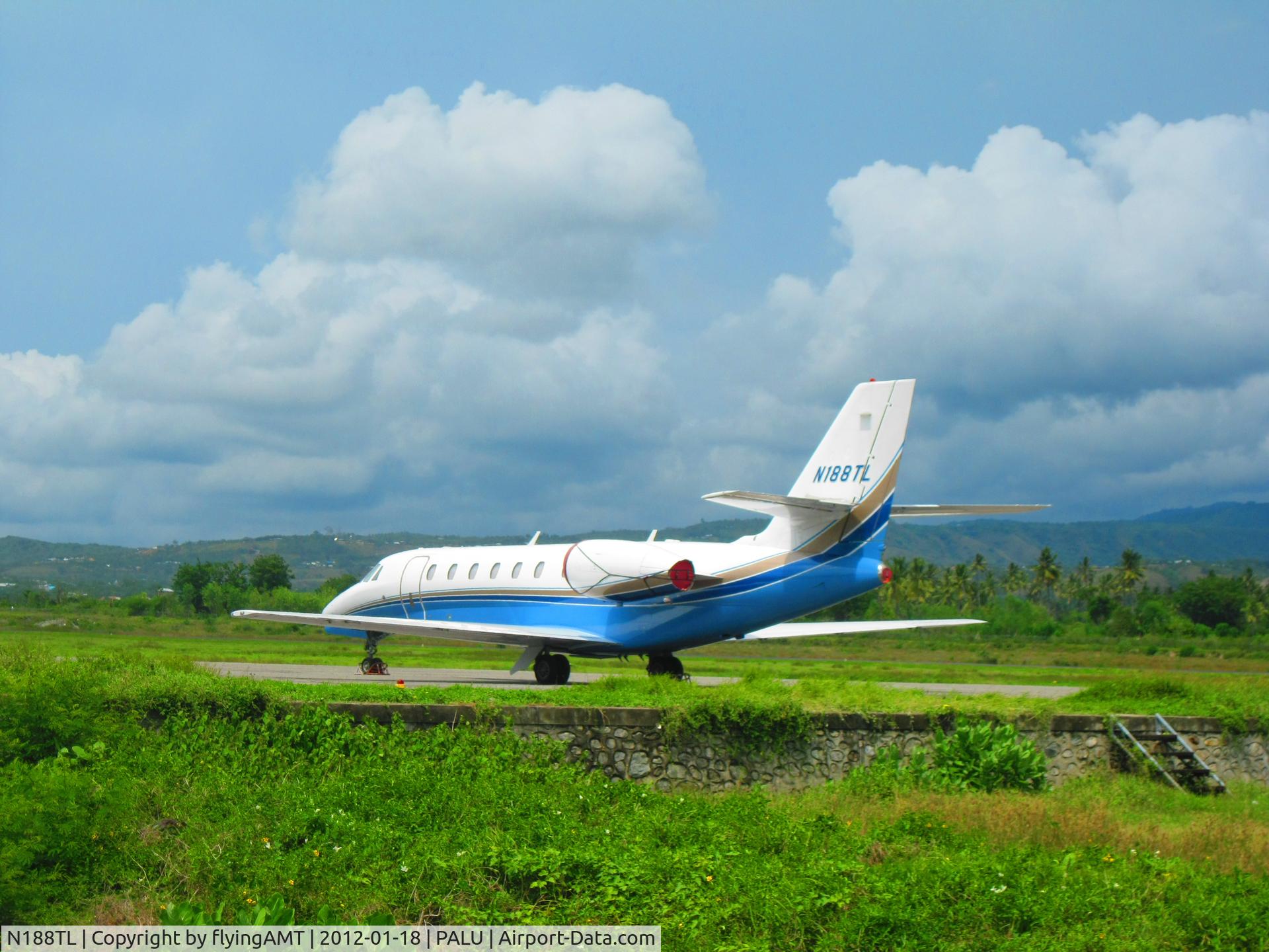 N188TL, 2008 Cessna 680 Citation Sovereign C/N 680-0257, N188TL Palu, Mutiara Airport