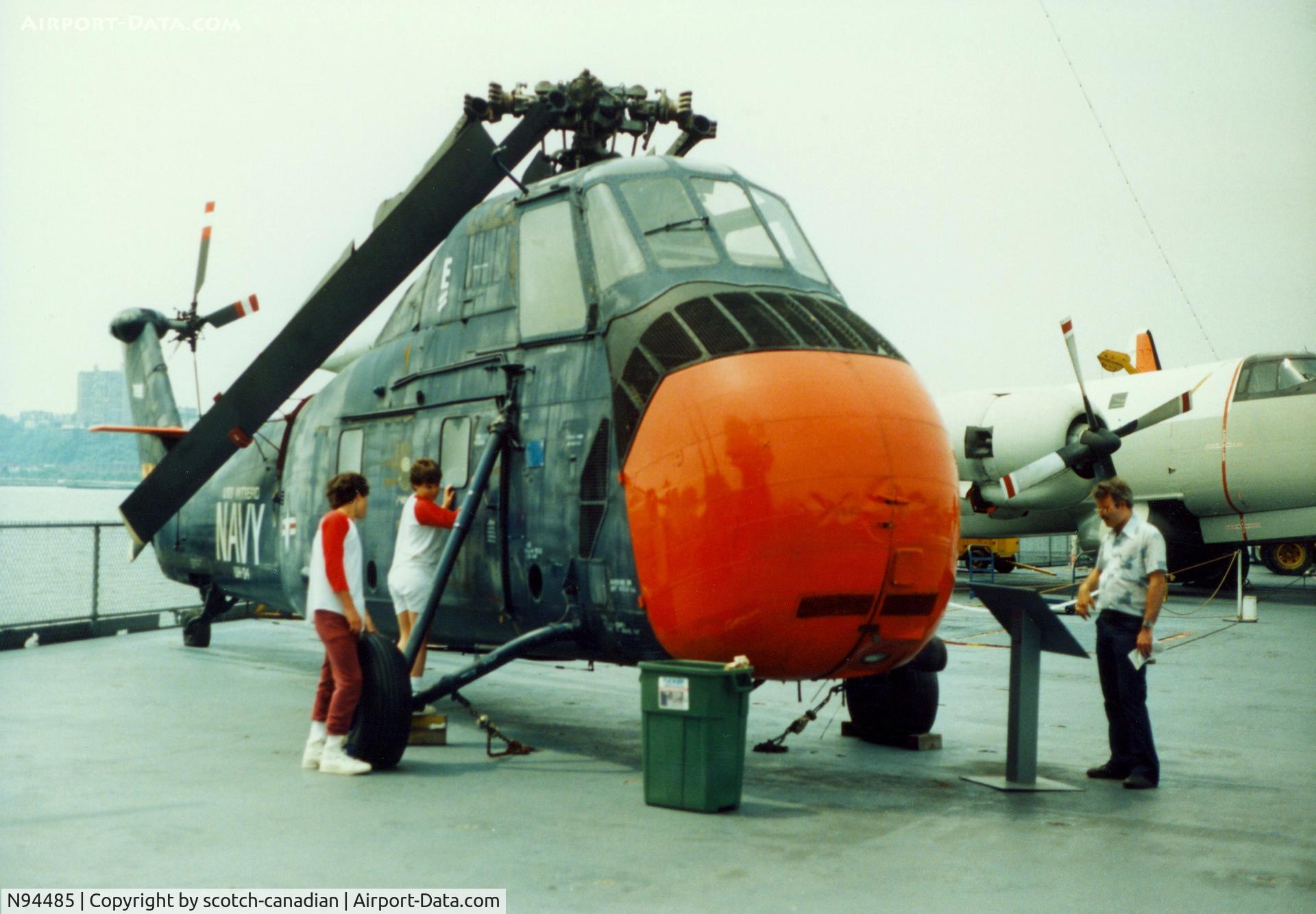 N94485, 1957 Sikorsky OH-34C C/N 57-1698, 1957 Sikorsky H-34A, later OH-34C Helicopter S/N 57-1698 (N94485) at the Intrepid Sea-Air-Space Museum, New York City, NY - circa early 1990's