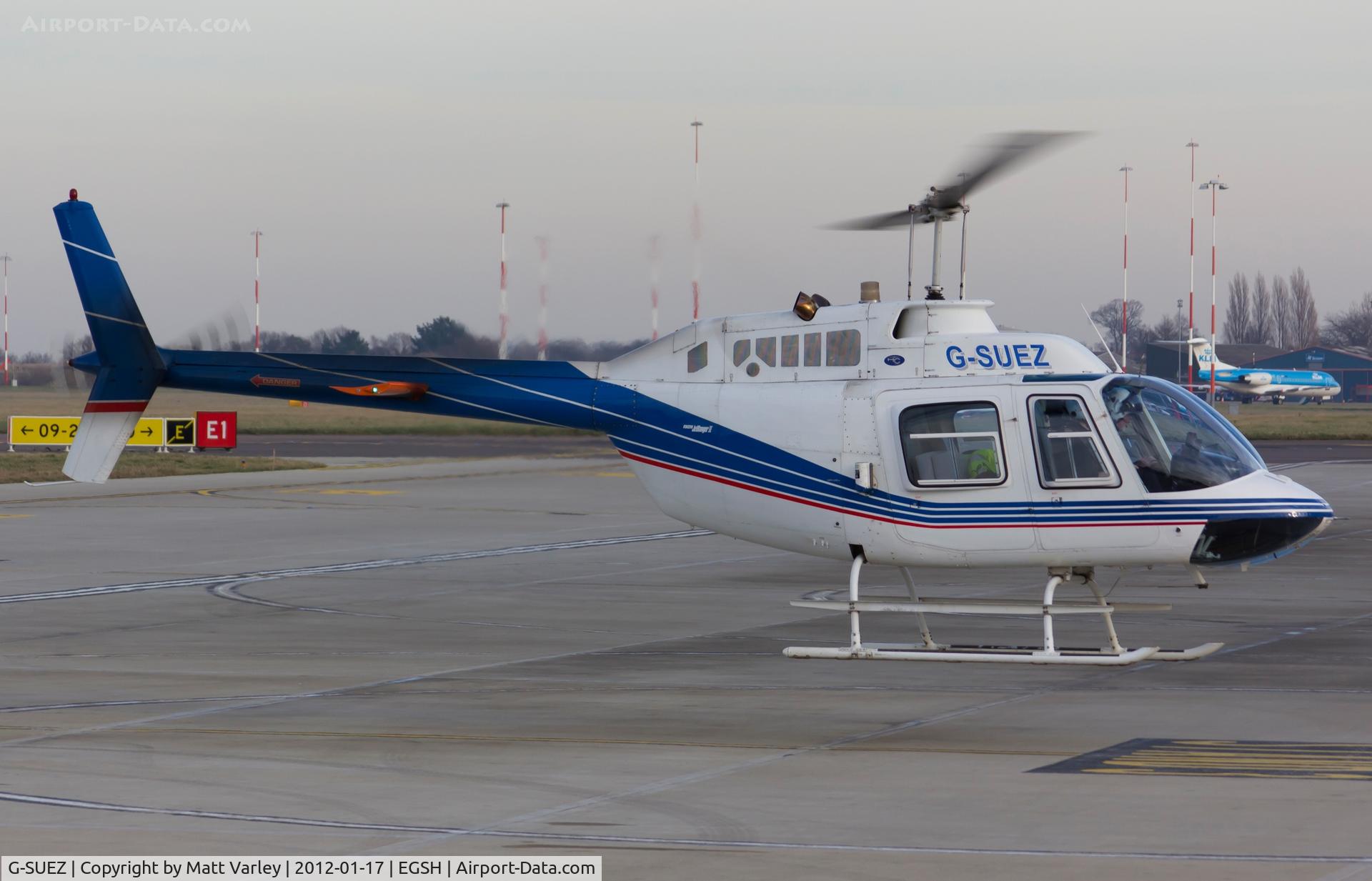 G-SUEZ, 1970 Agusta AB-206B JetRanger II C/N 8319, Pipeline 82 Departing SaxonAir.