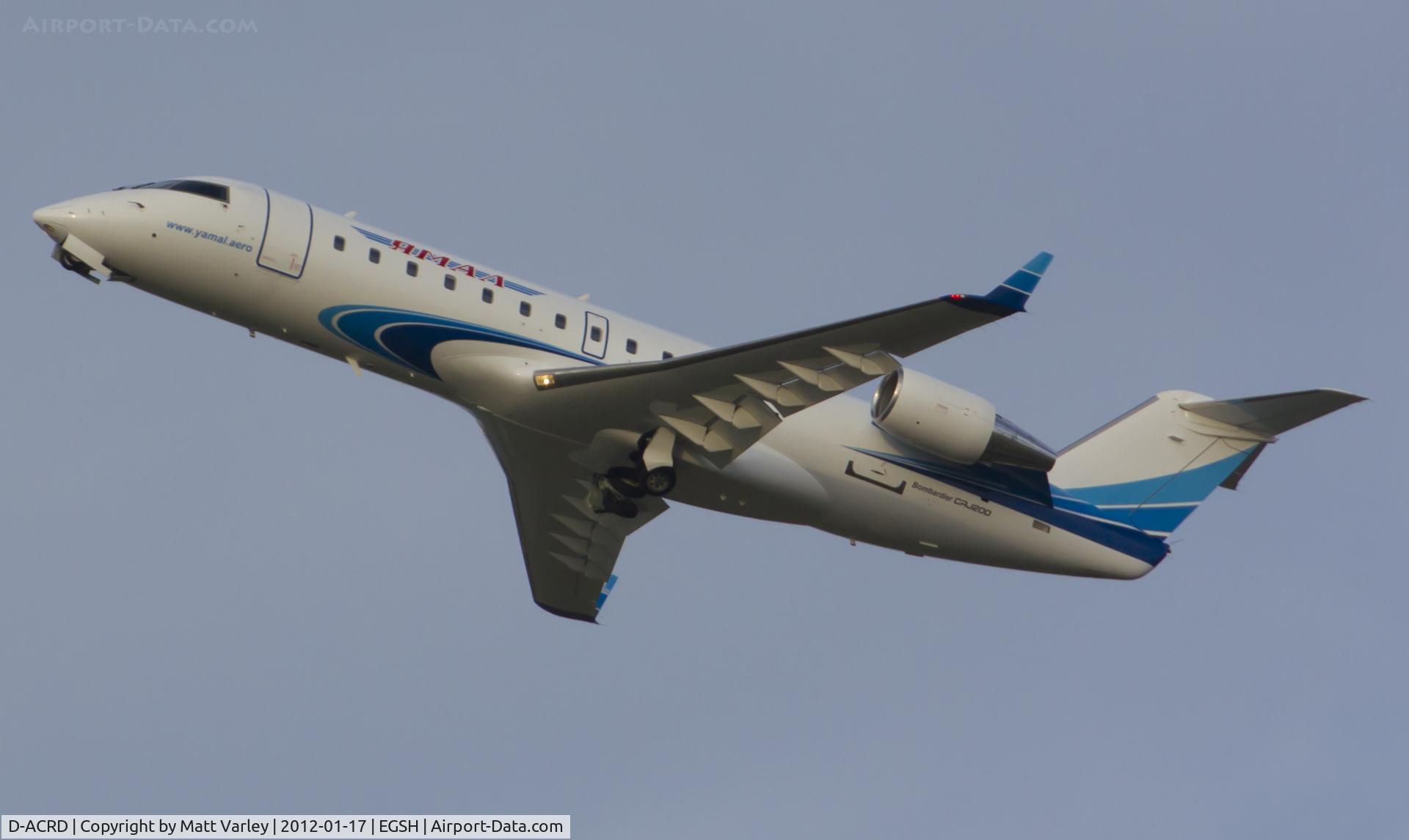D-ACRD, Canadair CRJ-200ER (CL-600-2B19) C/N 7583, Departing EGSH.