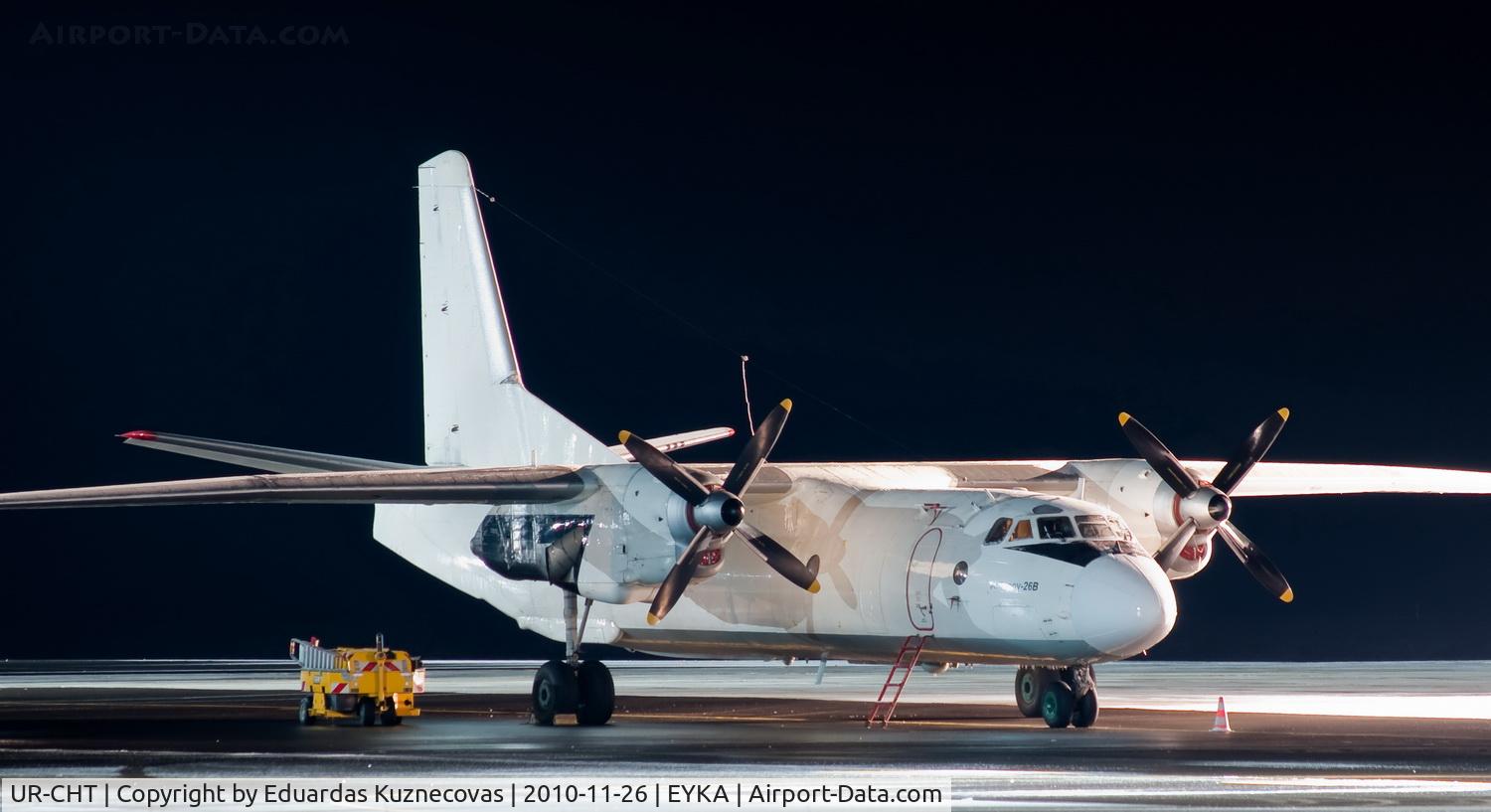 UR-CHT, Antonov An-26B C/N 77305901, @ Night