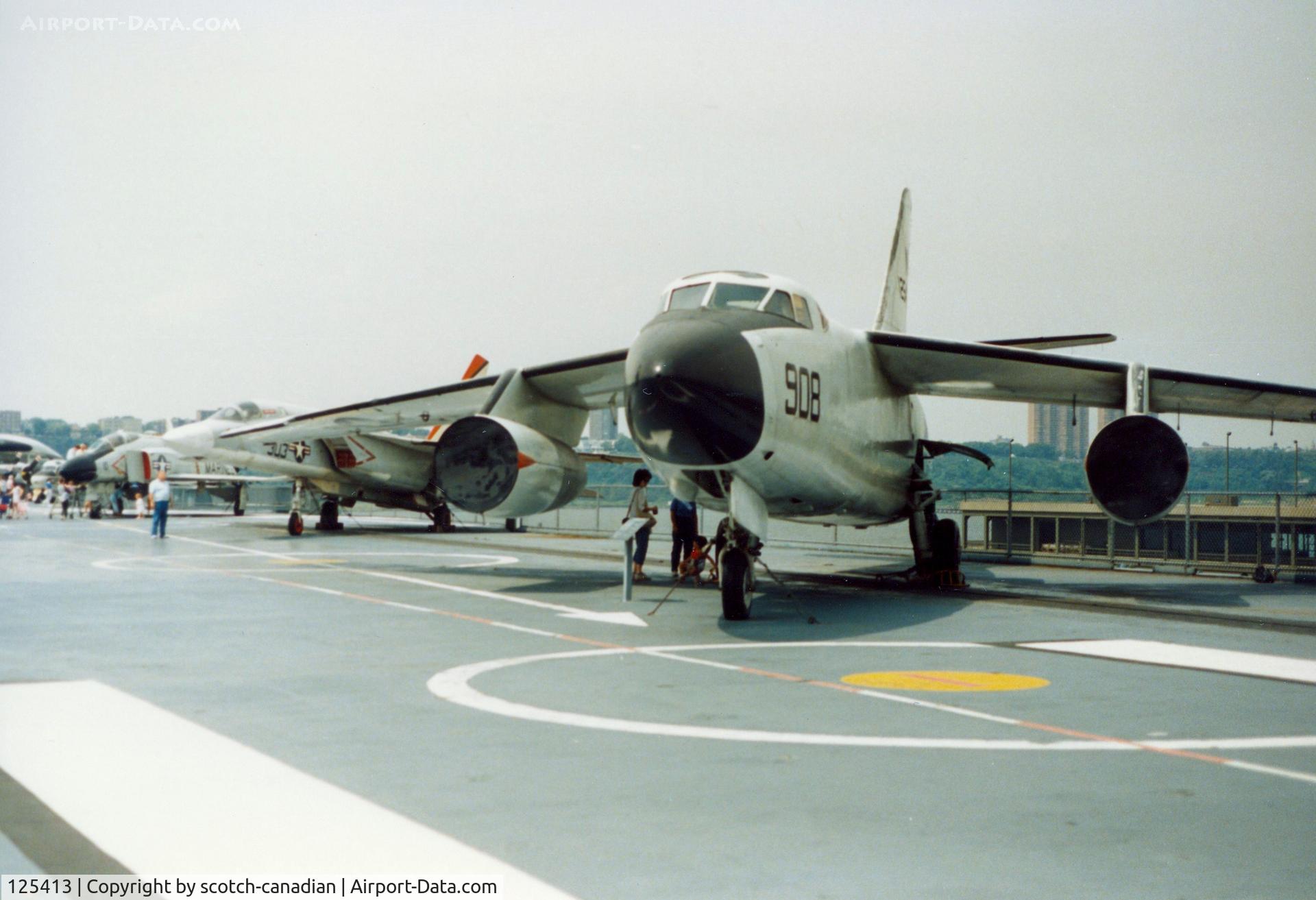 125413, Douglas XA3D-1 Skywarrior C/N 7589, Douglas XA3D-1 Skywarrior S/N 125413 at the Intrepid Sea-Air-Space Museum, New York City, NY - circa early 1990's