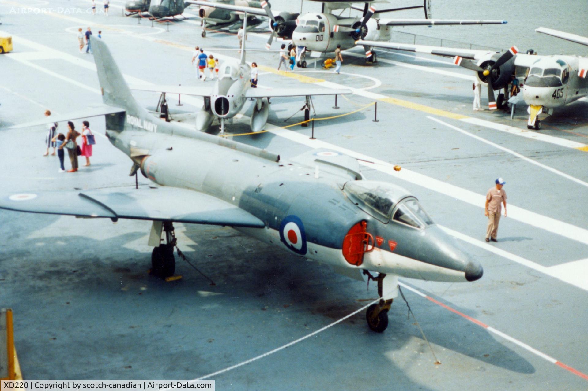 XD220, 1957 Supermarine Scimitar F.1 C/N Not found XD220, Royal Navy Supermarine Scimitar F-1 S/N XD220 at the Intrepid Sea-Air-Space Museum, New York City, NY - circa early 1990's