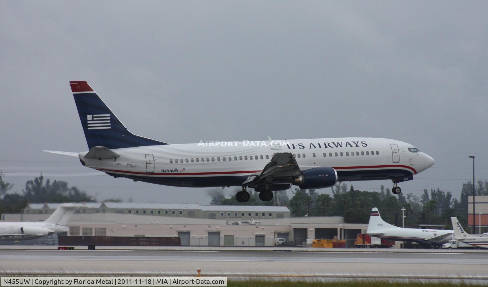 N455UW, 1991 Boeing 737-4B7 C/N 24997, US Airways 737