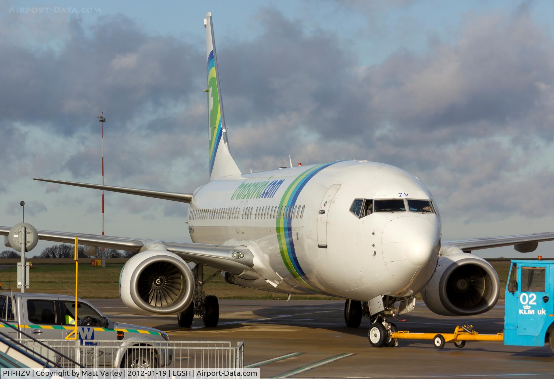 PH-HZV, 2002 Boeing 737-8K2 C/N 30650, Being towed into engineering hanger 3.