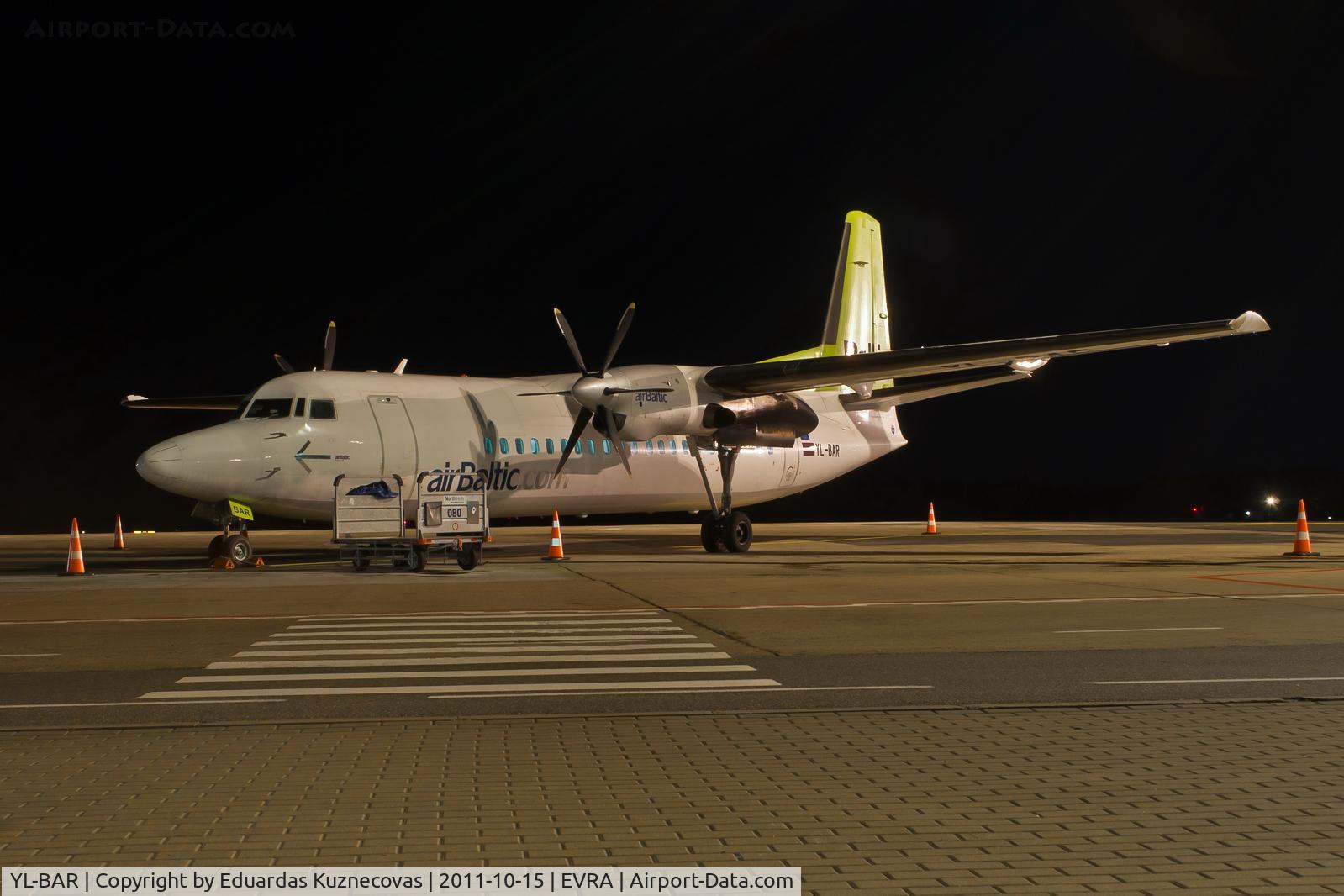 YL-BAR, 1989 Fokker 50 C/N 20149, Parking