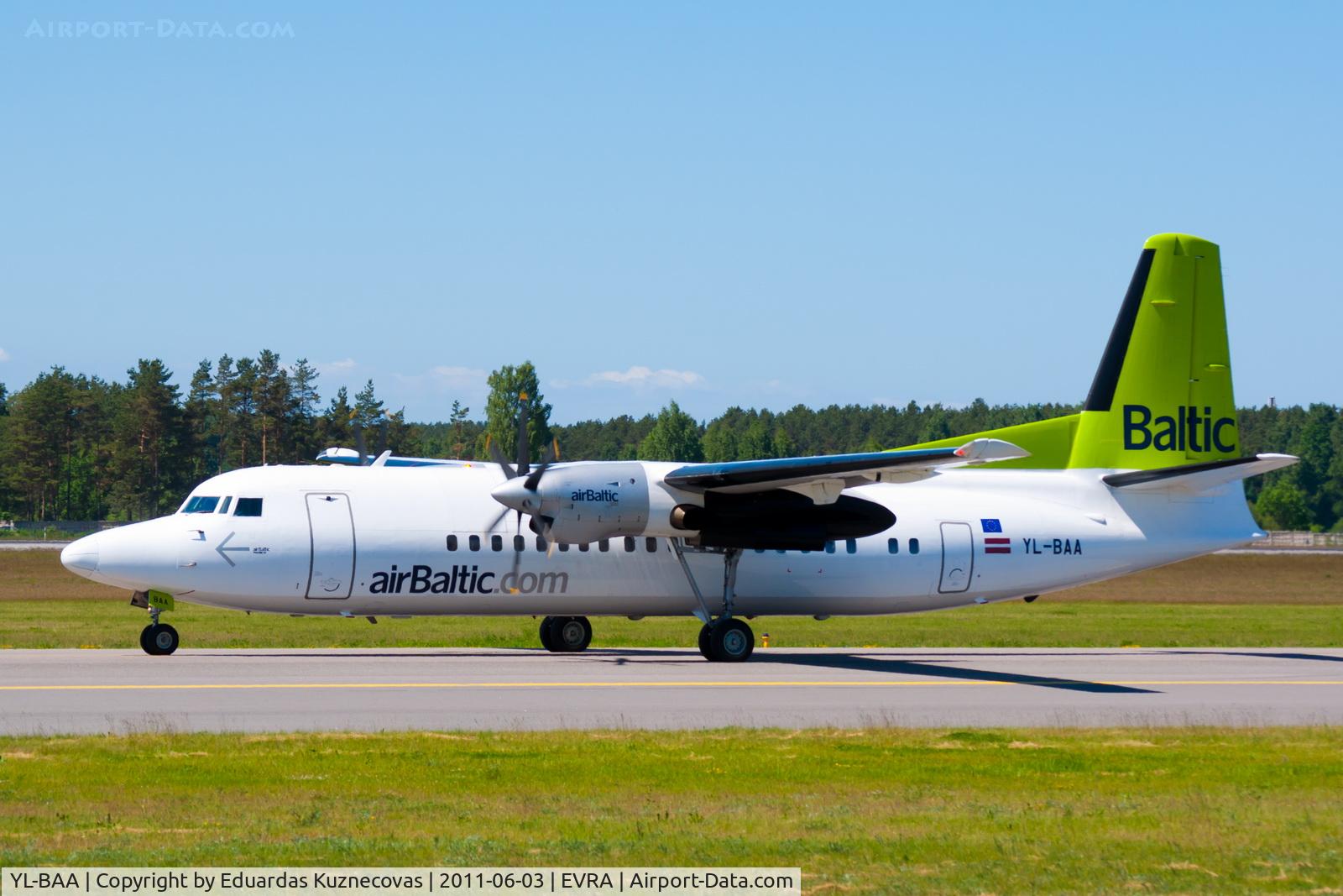 YL-BAA, 1988 Fokker 50 C/N 20120, Taxi for Take Off