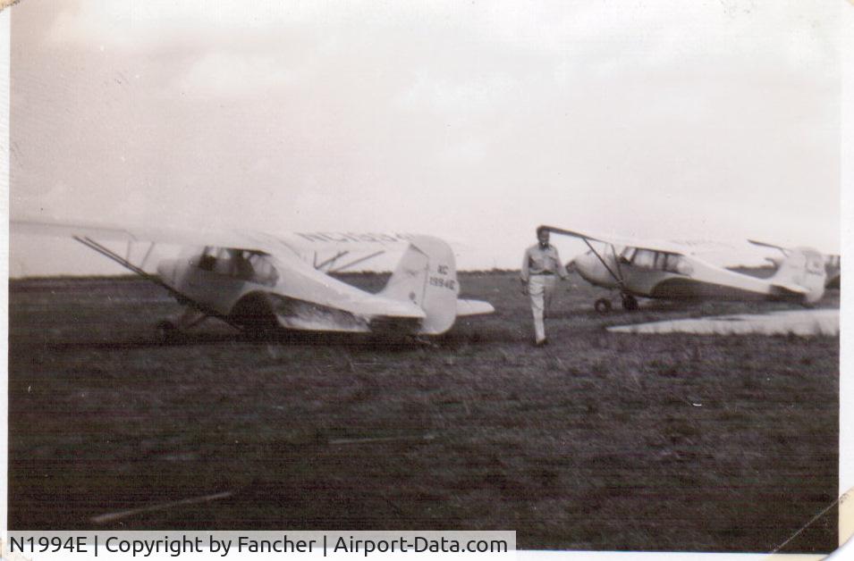 N1994E, 1946 Aeronca 7AC Champion C/N 7AC5561, At Refugio, TX in the '40s or '50s.