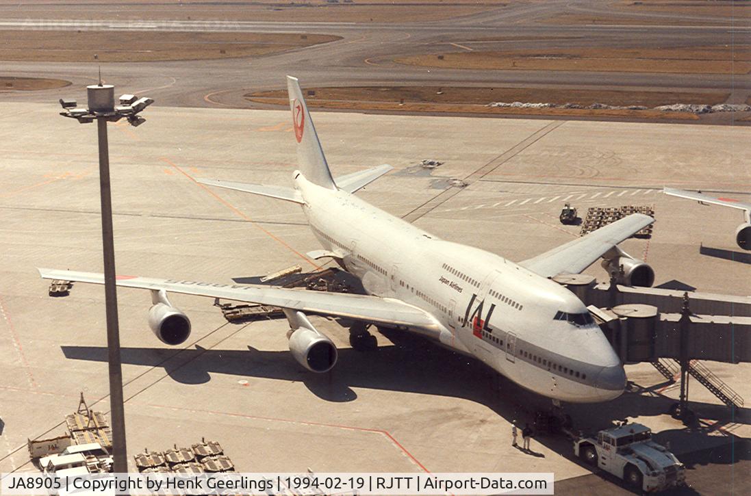 JA8905, 1992 Boeing 747-446D C/N 26349, Japan Airlines - JAL