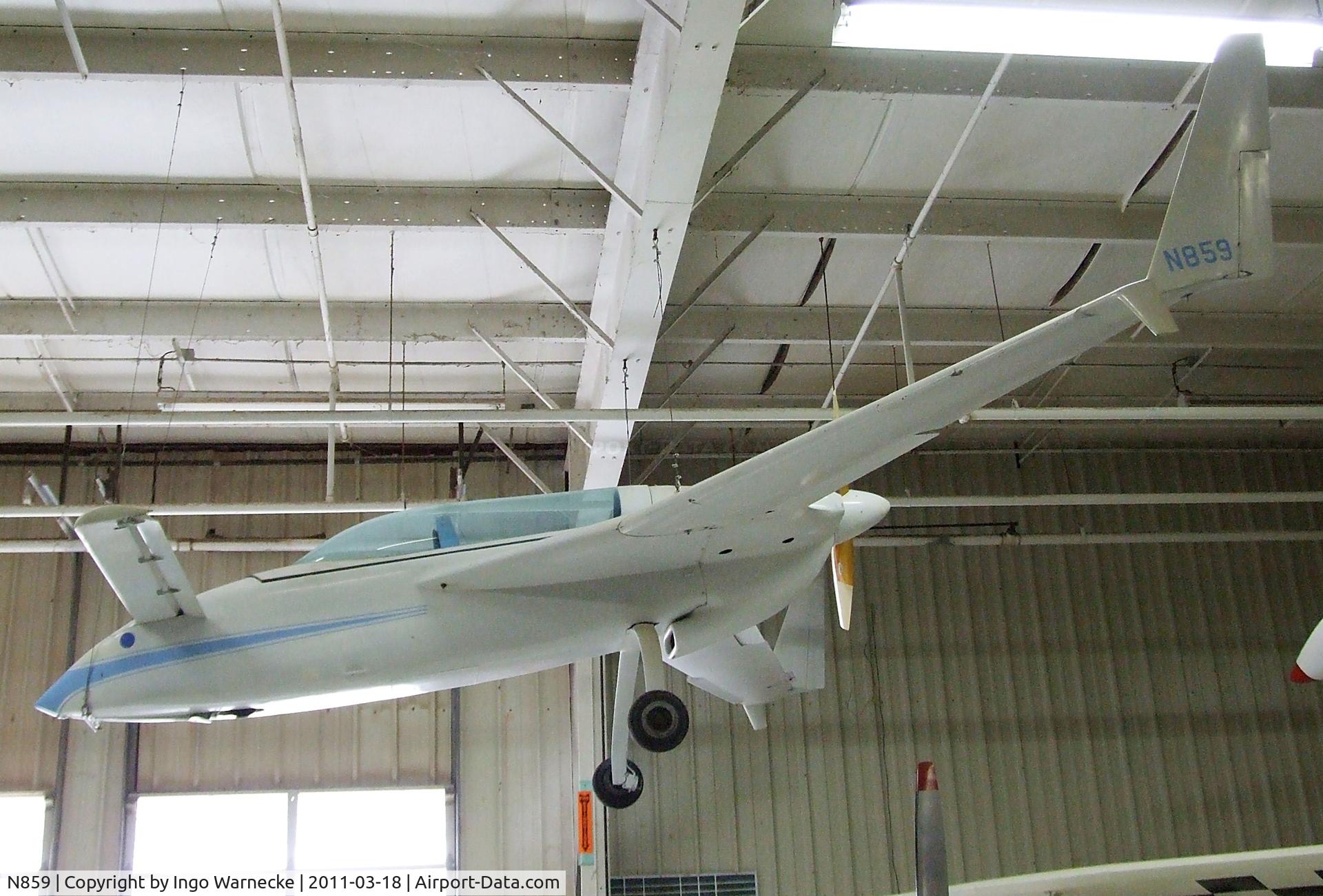 N859, Rutan VariEze C/N 1125, Rutan (Buehler) VariEze at the Mid-America Air Museum, Liberal KS