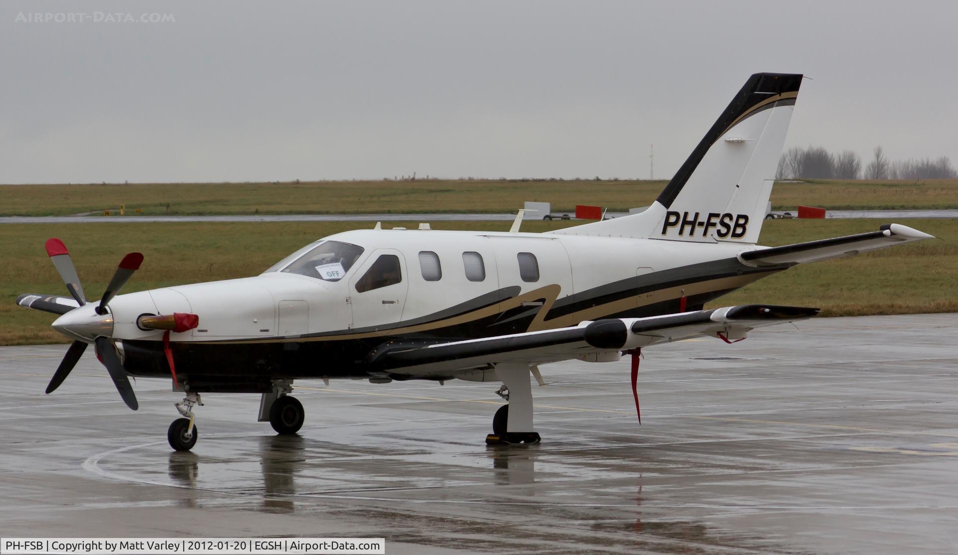 PH-FSB, Socata TBM-700 C/N 358, Sat on stand at SaxonAir.