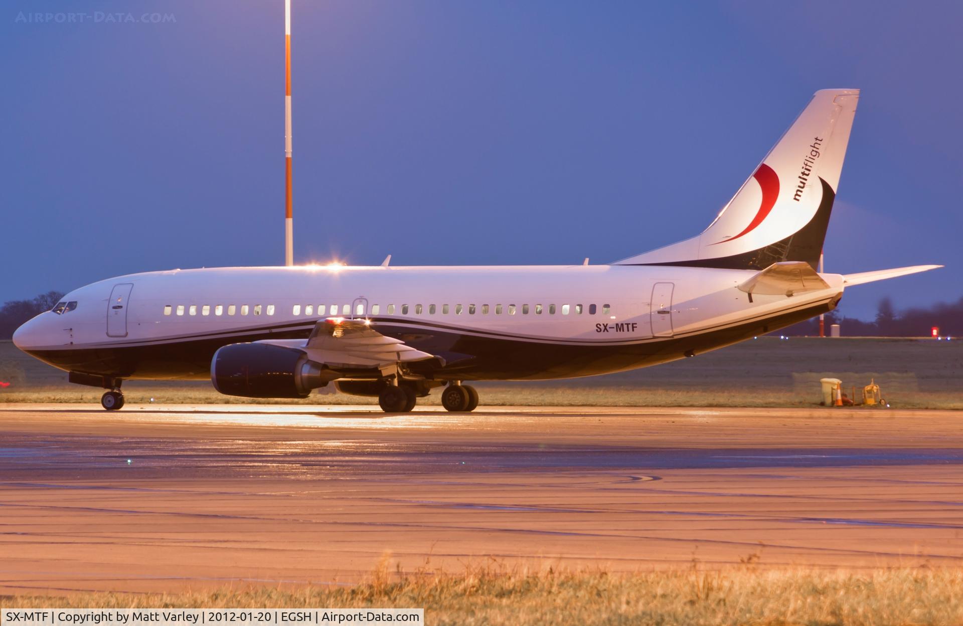 SX-MTF, 1987 Boeing 737-329 C/N 23774, Sat on stand 8.