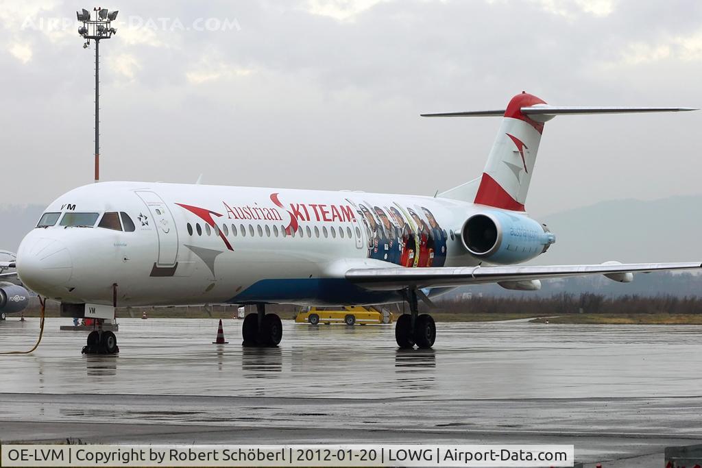 OE-LVM, 1991 Fokker F100 (F-28-0100) C/N 11361, OE-LVM @ GRZ