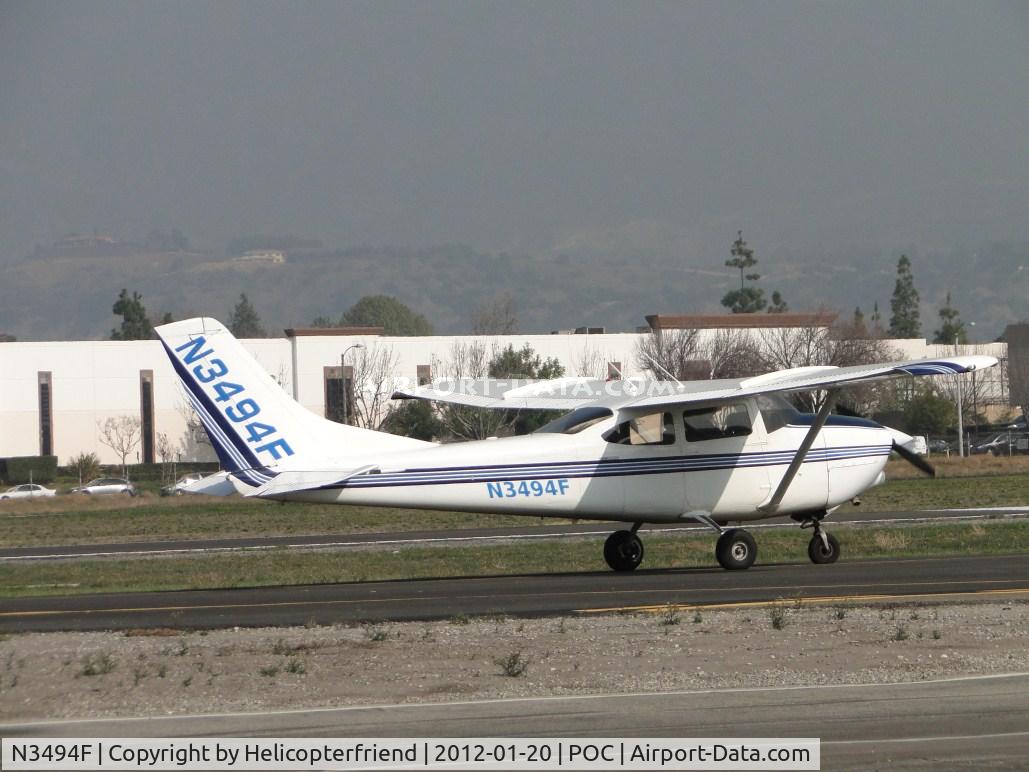 N3494F, 1966 Cessna 182J Skylane C/N 18257494, Taxiing to runway 26L