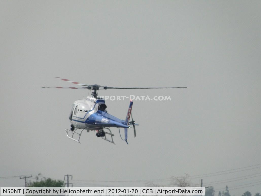 N50NT, 2011 Eurocopter AS-350B-2 Ecureuil Ecureuil C/N 7169, Entering the helipad area and flaring to slow down