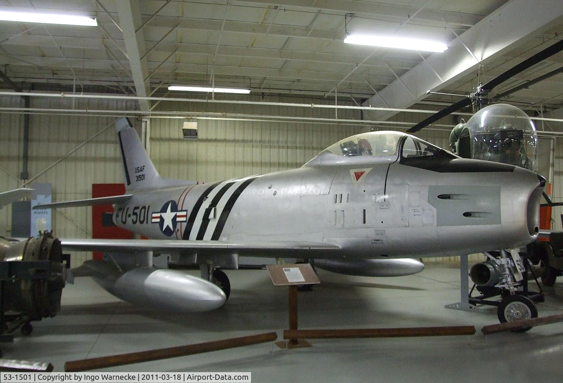53-1501, 1953 North American F-86H Sabre C/N 203-273, North American F-86H Sabre at the Mid-America Air Museum, Liberal KS