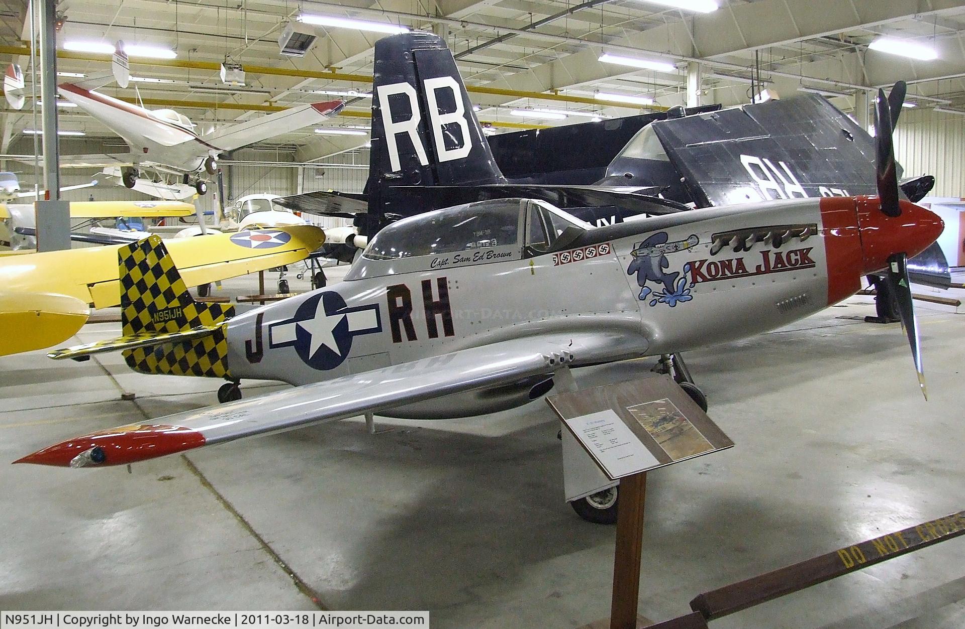 N951JH, 2000 Lakeland Flyers Inc 2/3 Scale P-51 Mustang C/N 68, Lakeland Flyers 2/3 scale P-51 Mstng at the Mid-America Air Museum, Liberal KS