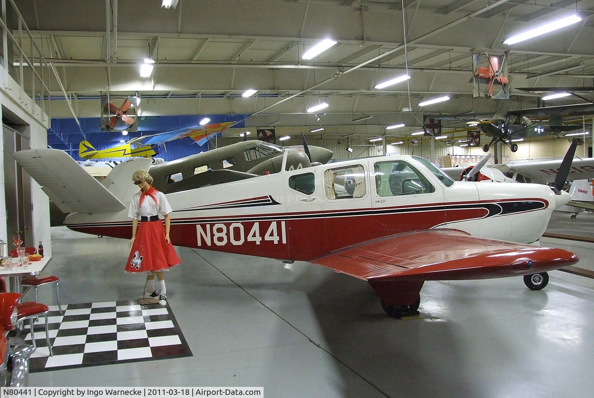 N80441, 1947 Beech 35 Bonanza C/N D-41, Beechcraft 35 Bonanza at the Mid-America Air Museum, Liberal KS