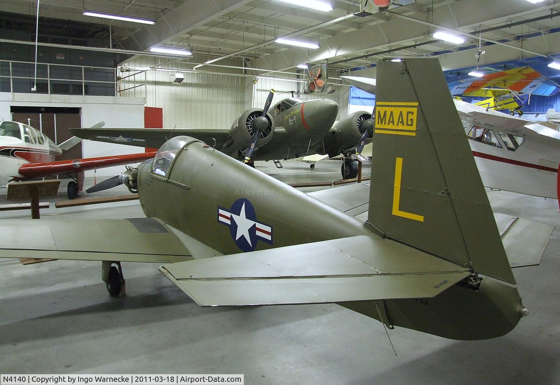 N4140, 1954 Mooney M-18C C/N 307, Mooney M.18C Mite at the Mid-America Air Museum, Liberal KS