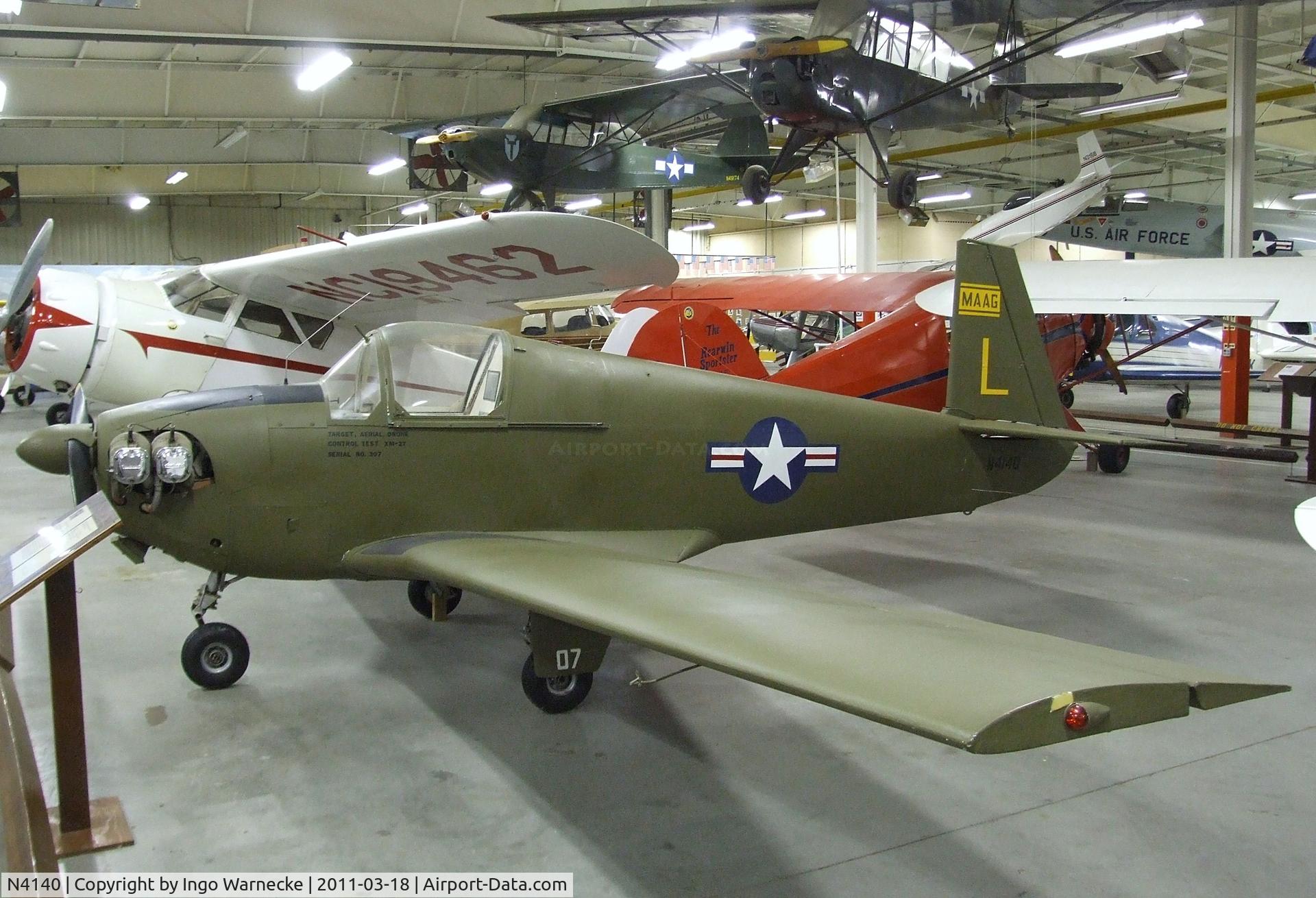 N4140, 1954 Mooney M-18C C/N 307, Mooney M.18C Mite at the Mid-America Air Museum, Liberal KS