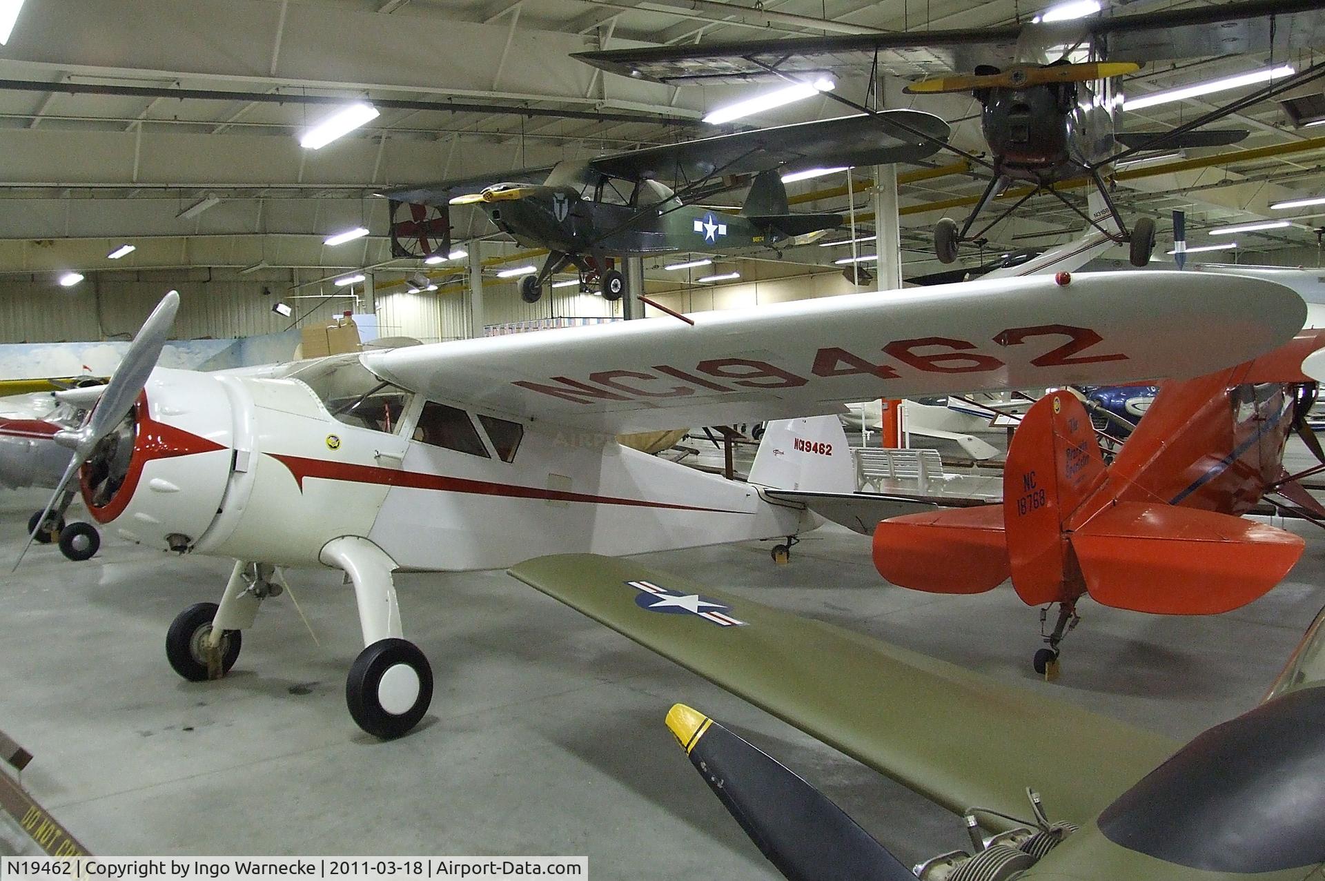 N19462, 1938 Cessna C-145 Airmaster C/N 414, Cessna C-145 Airmaster at the Mid-America Air Museum, Liberal KS