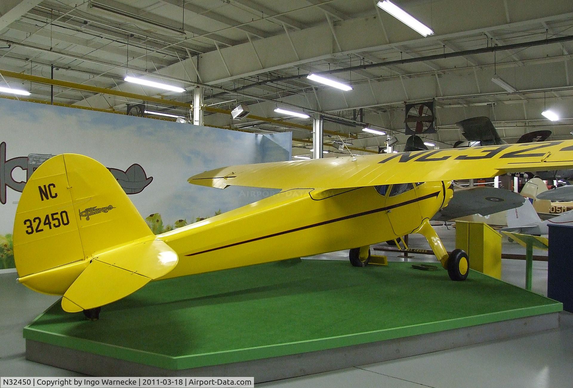 N32450, 1941 Cessna C-165 Airmaster C/N 583, Cessna C-165 Airmaster at the Mid-America Air Museum, Liberal KS