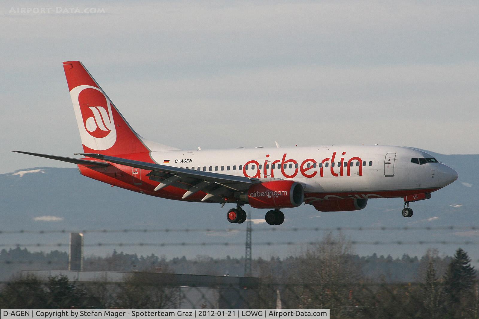 D-AGEN, 1998 Boeing 737-75B C/N 28100, Air Berlin B737-700 @GRZ