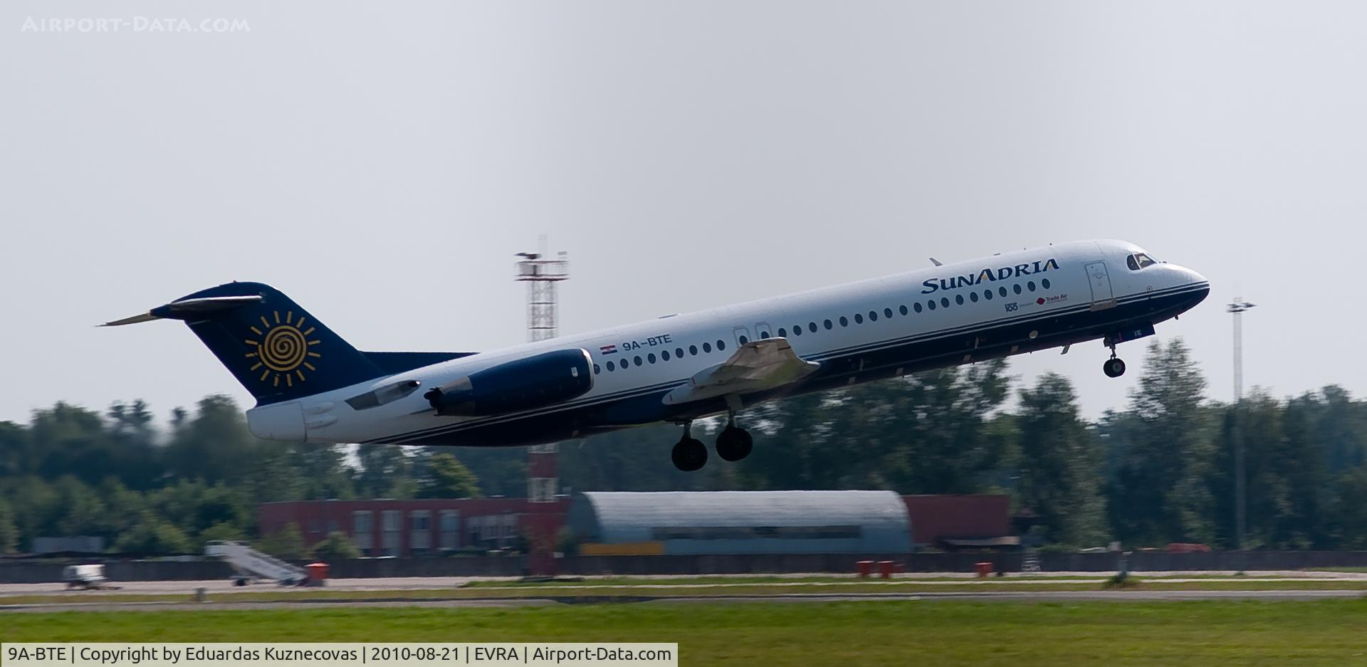 9A-BTE, 1992 Fokker 100 (F-28-0100) C/N 11416, Take Off
