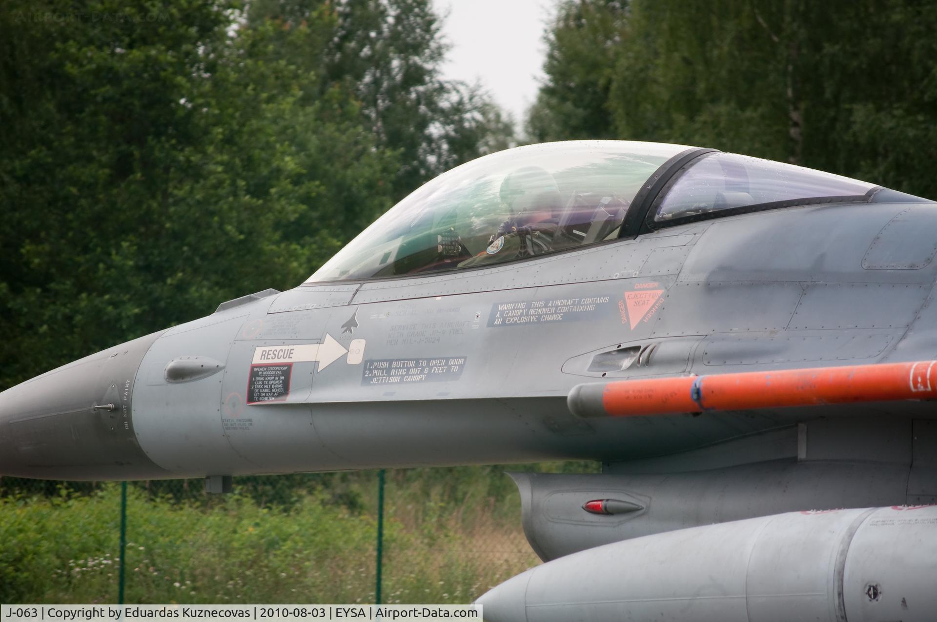 J-063, Fokker F-16AM Fighting Falcon C/N 6D-146, Falcon that took down a Fulcrum. Jet that has a history.