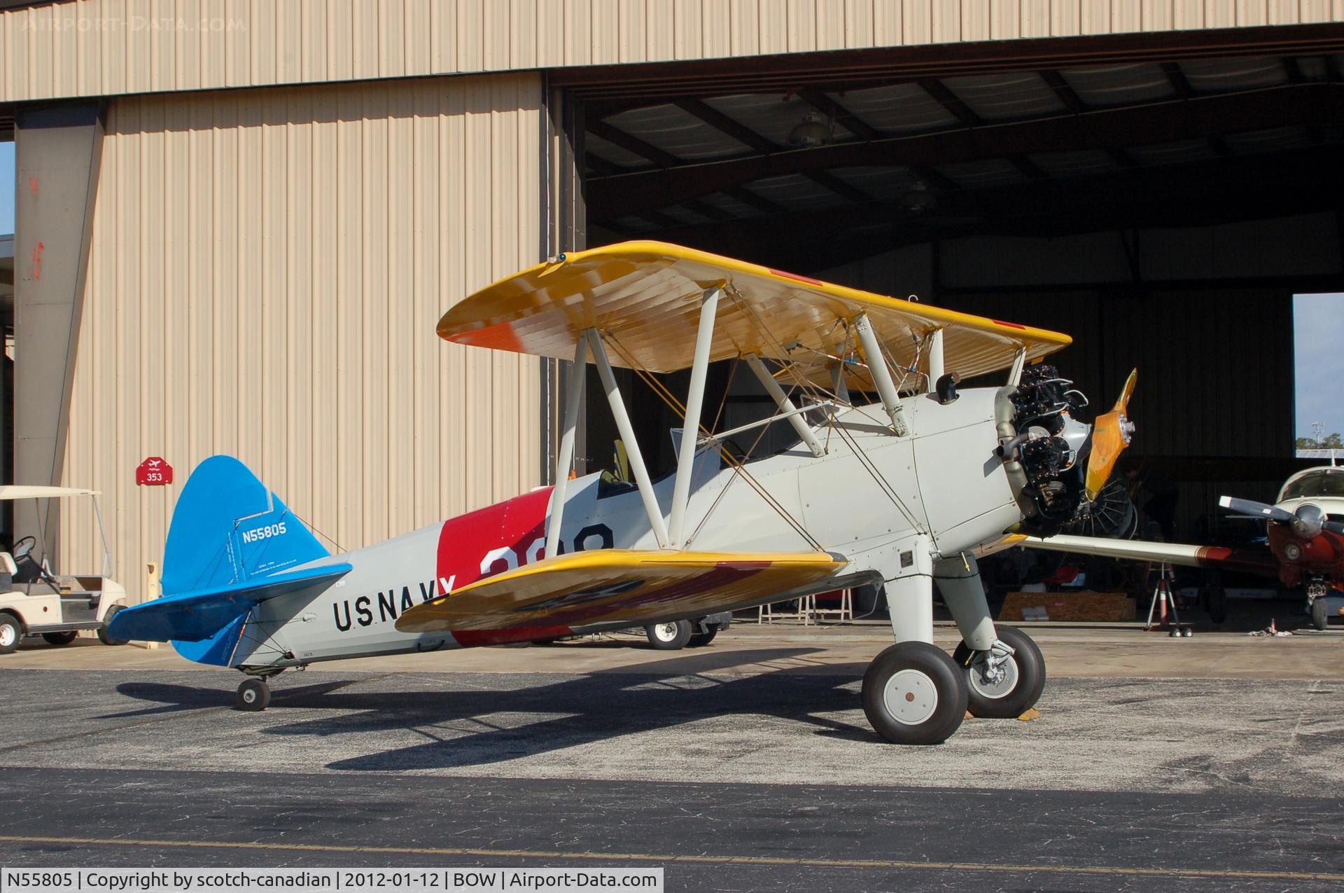 N55805, 1941 Boeing A75N1 (PT17) C/N 75-2794, 1941 Boeing A75N1 (PT-17) N55805 at Bartow Municipal Airport, Bartow, FL