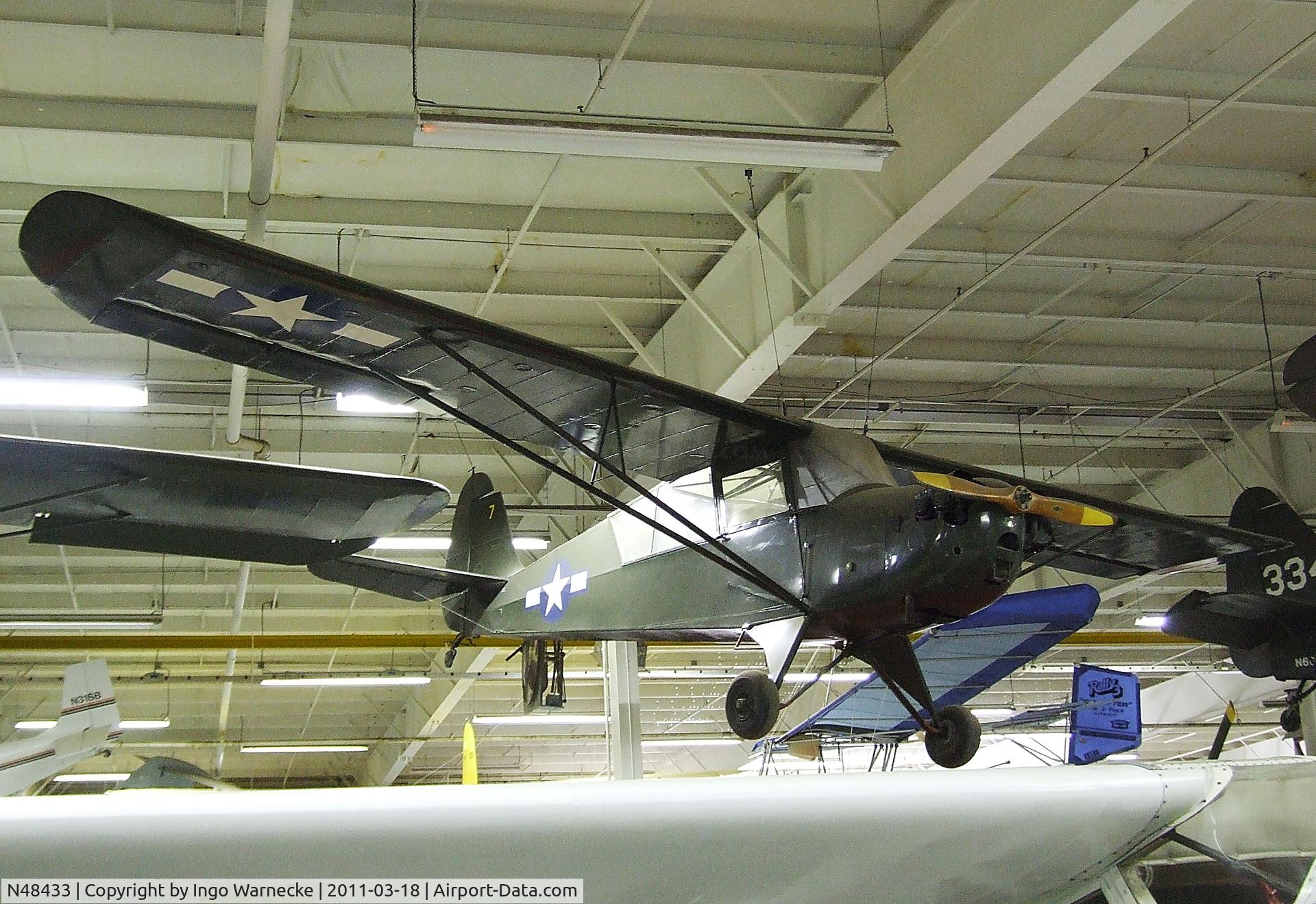 N48433, 1943 Aeronca 0-58B Grasshopper C/N 058B-9943, Aeronca 0-58B / L-3B at the Mid-America Air Museum, Liberal KS