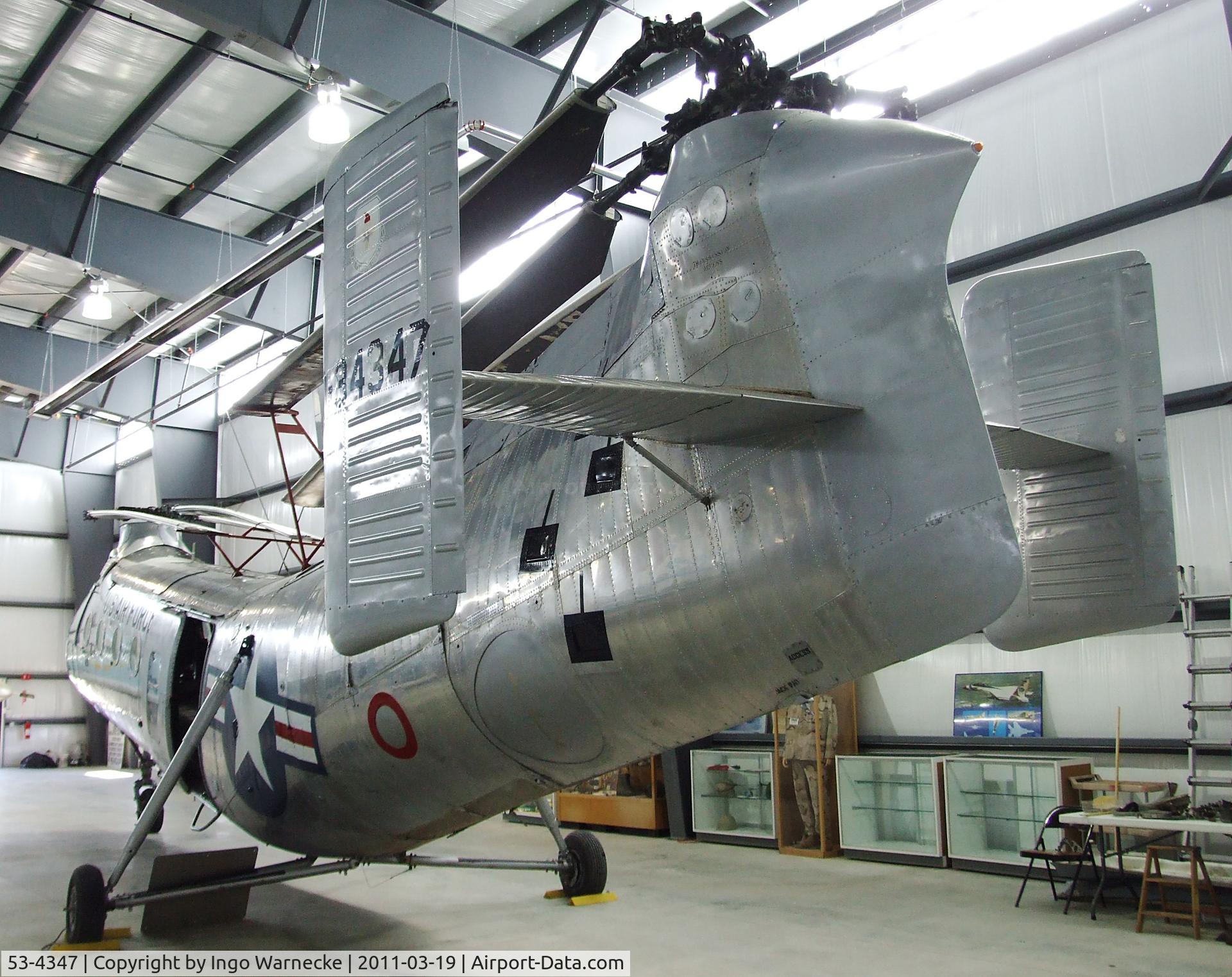 53-4347, 1953 Piasecki CH-21B Workhorse C/N B.97, Piasecki CH-21B Shawnee at the Pueblo Weisbrod Aircraft Museum, Pueblo CO