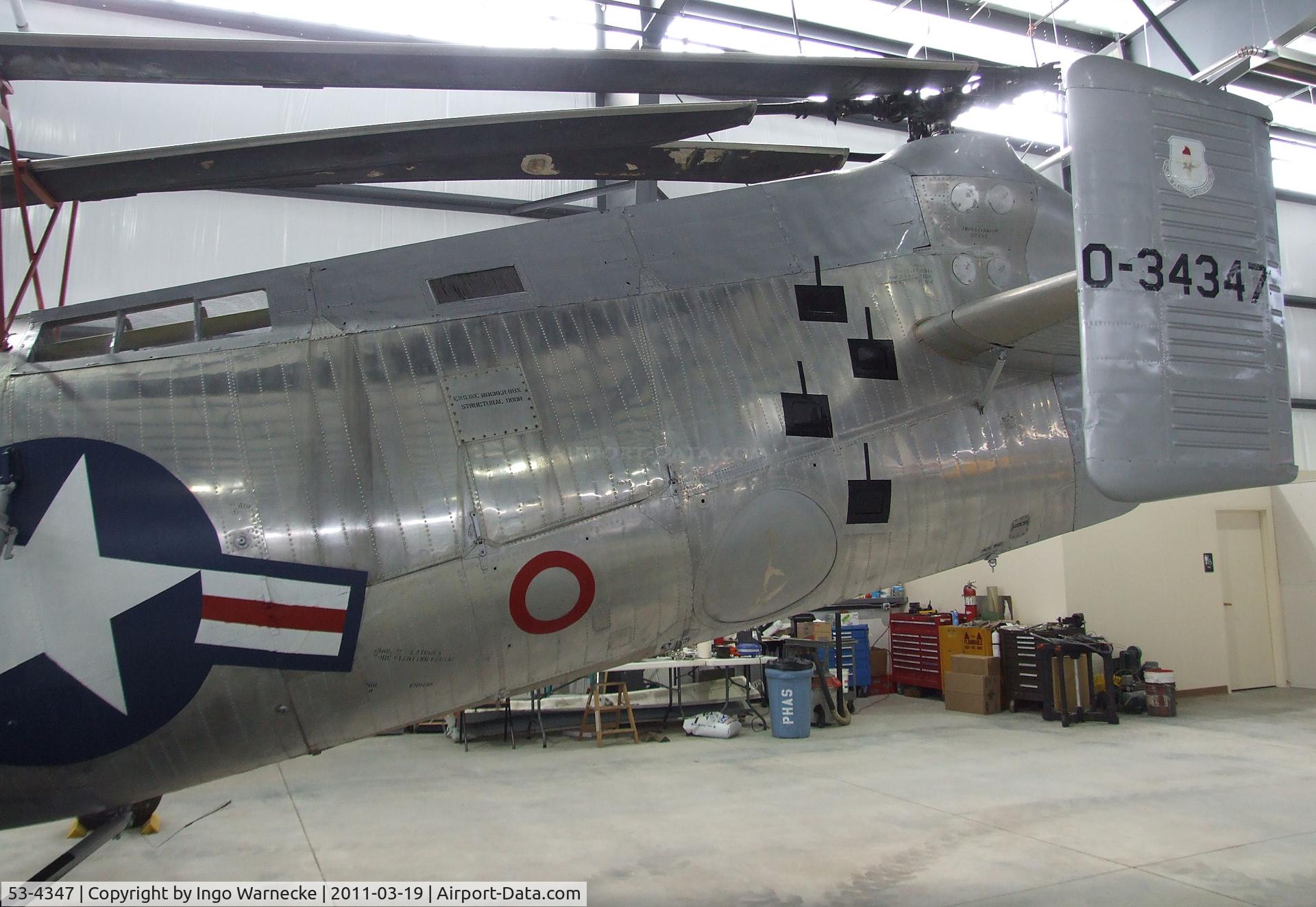 53-4347, 1953 Piasecki CH-21B Workhorse C/N B.97, Piasecki CH-21B Shawnee at the Pueblo Weisbrod Aircraft Museum, Pueblo CO