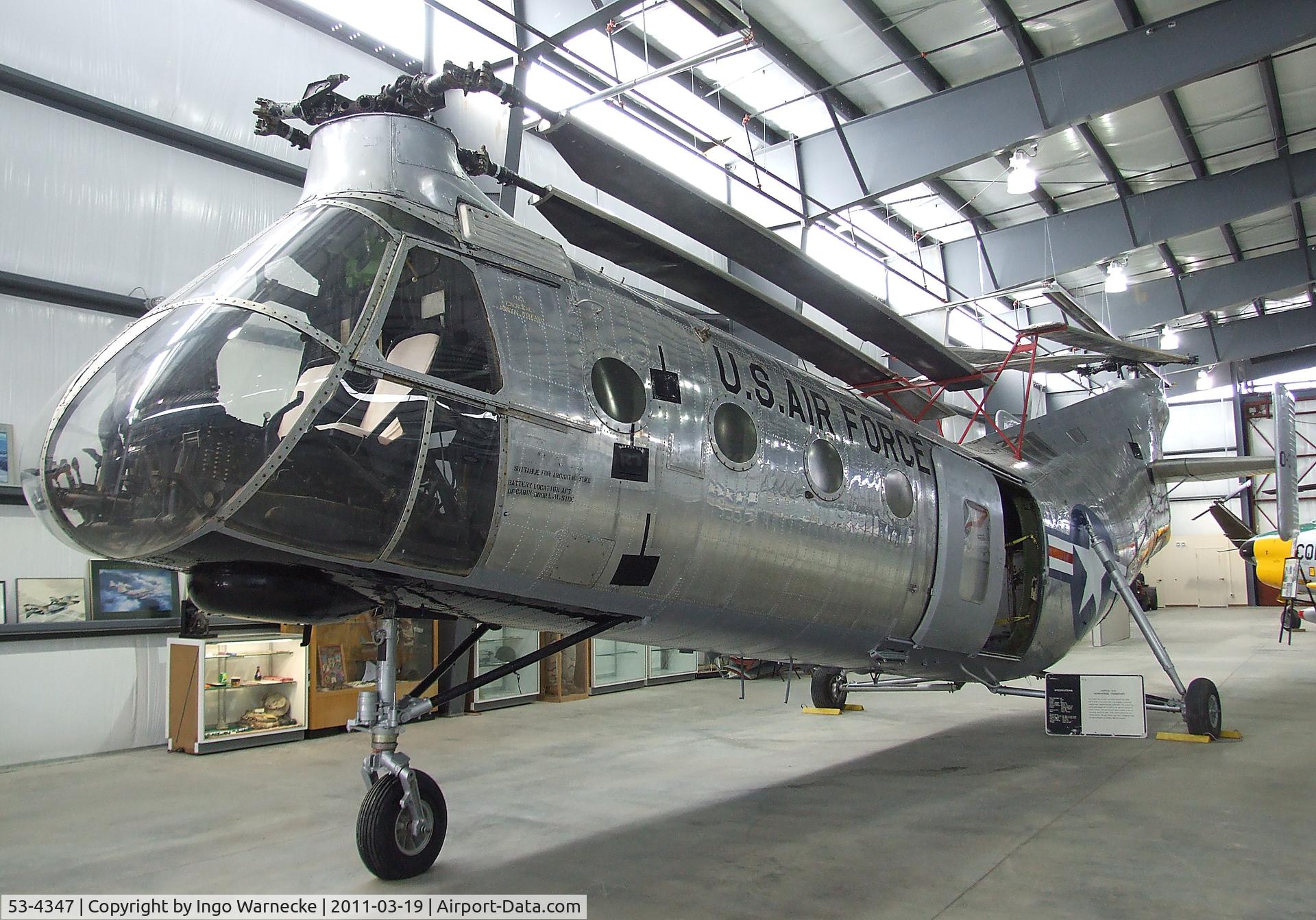 53-4347, 1953 Piasecki CH-21B Workhorse C/N B.97, Piasecki CH-21B Shawnee at the Pueblo Weisbrod Aircraft Museum, Pueblo CO