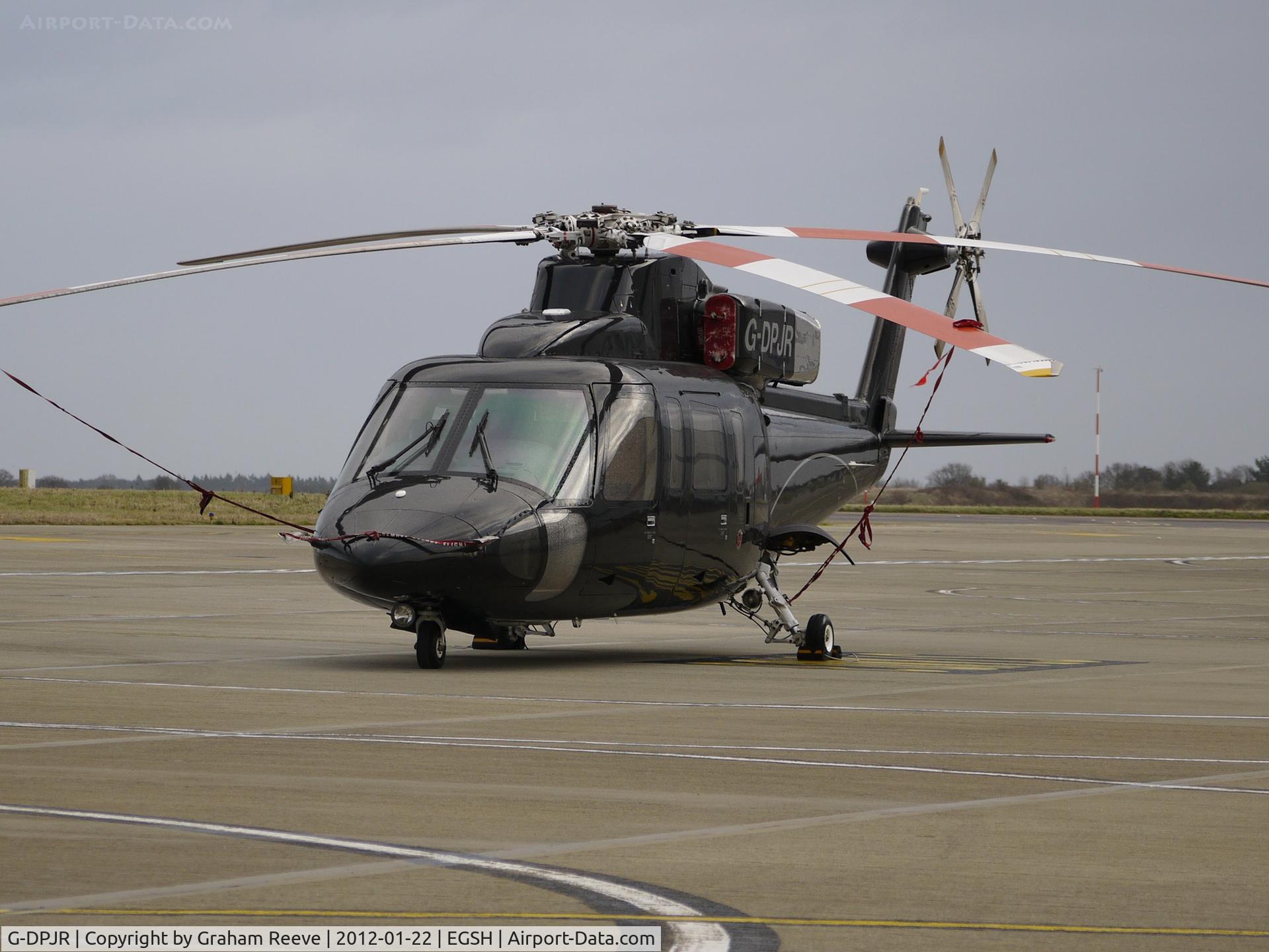 G-DPJR, 1989 Sikorsky S-76B C/N 760352, Parked at Norwich.