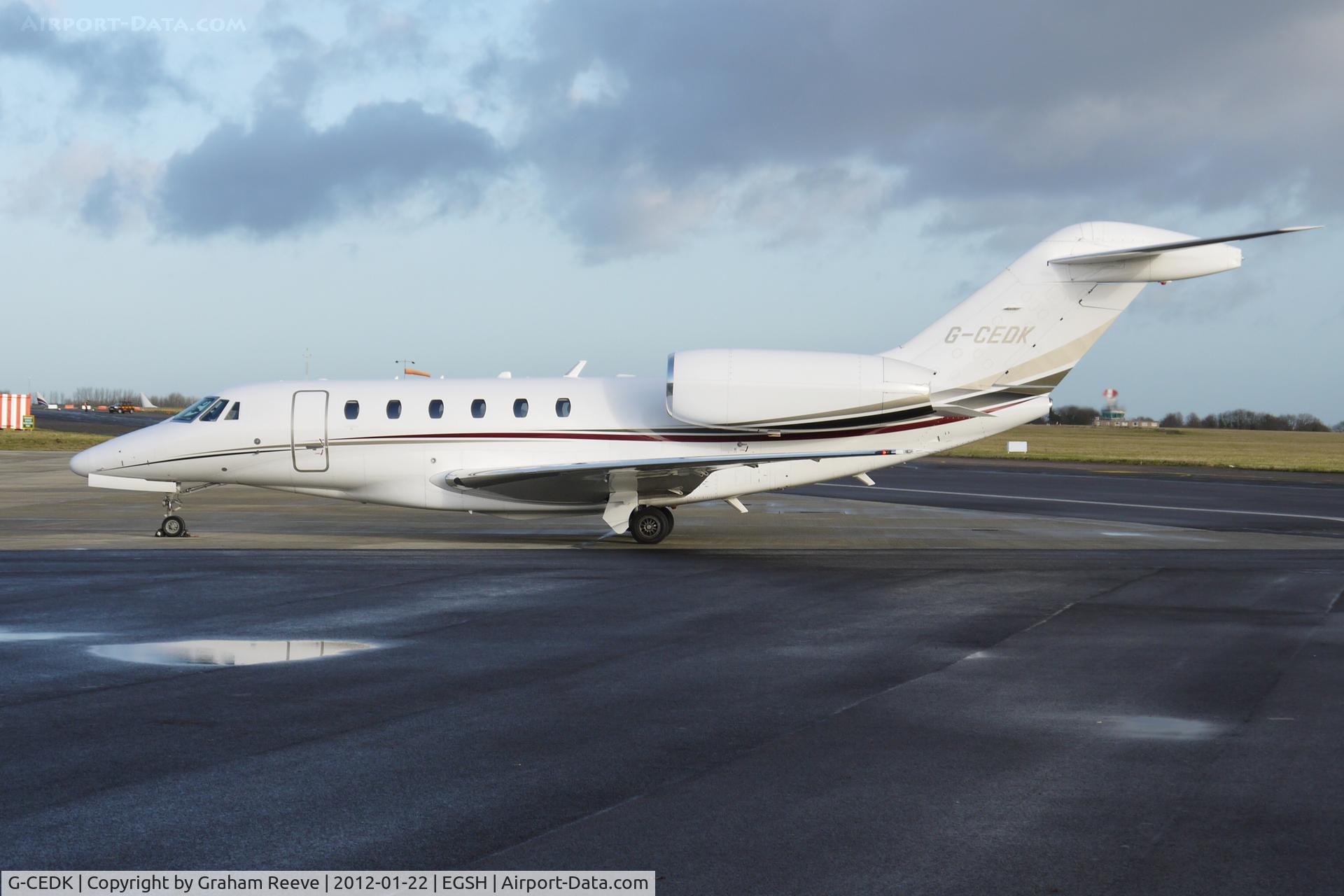G-CEDK, 2006 Cessna 750 Citation X Citation X C/N 750-0252, Parked at Norwich.