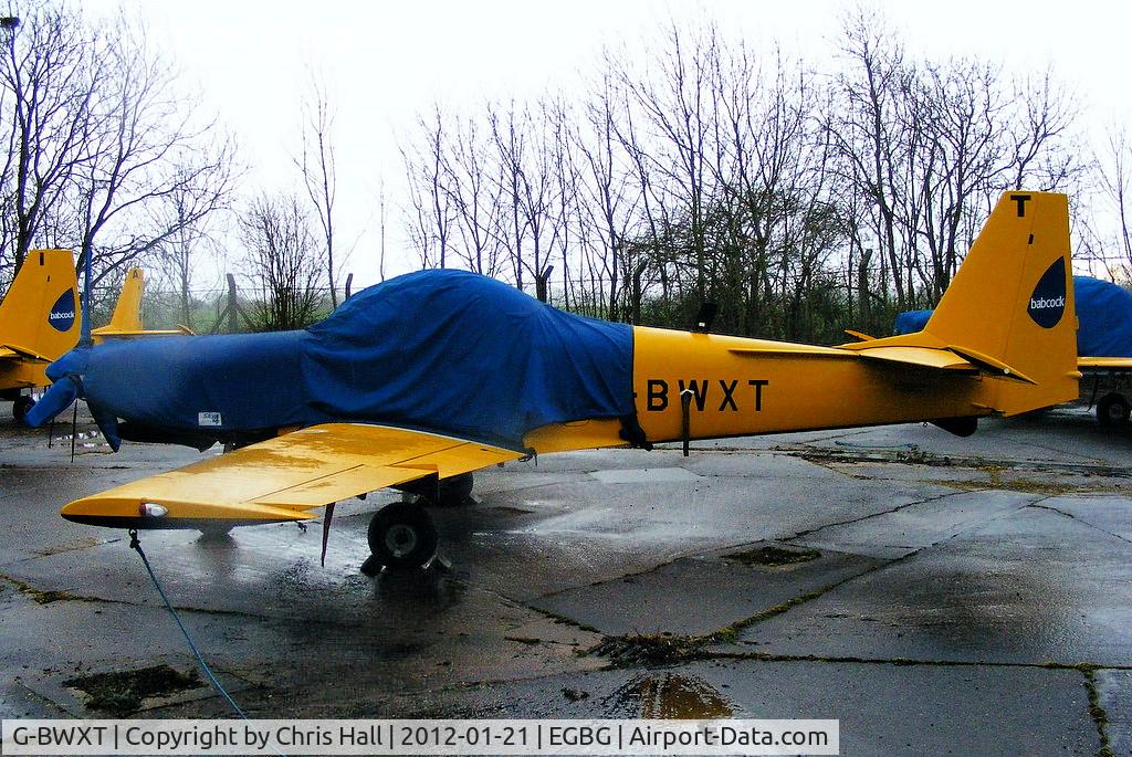 G-BWXT, 1997 Slingsby T-67M-260 Firefly C/N 2254, ex Babcock Defence Services T-67 in storage at Leicester