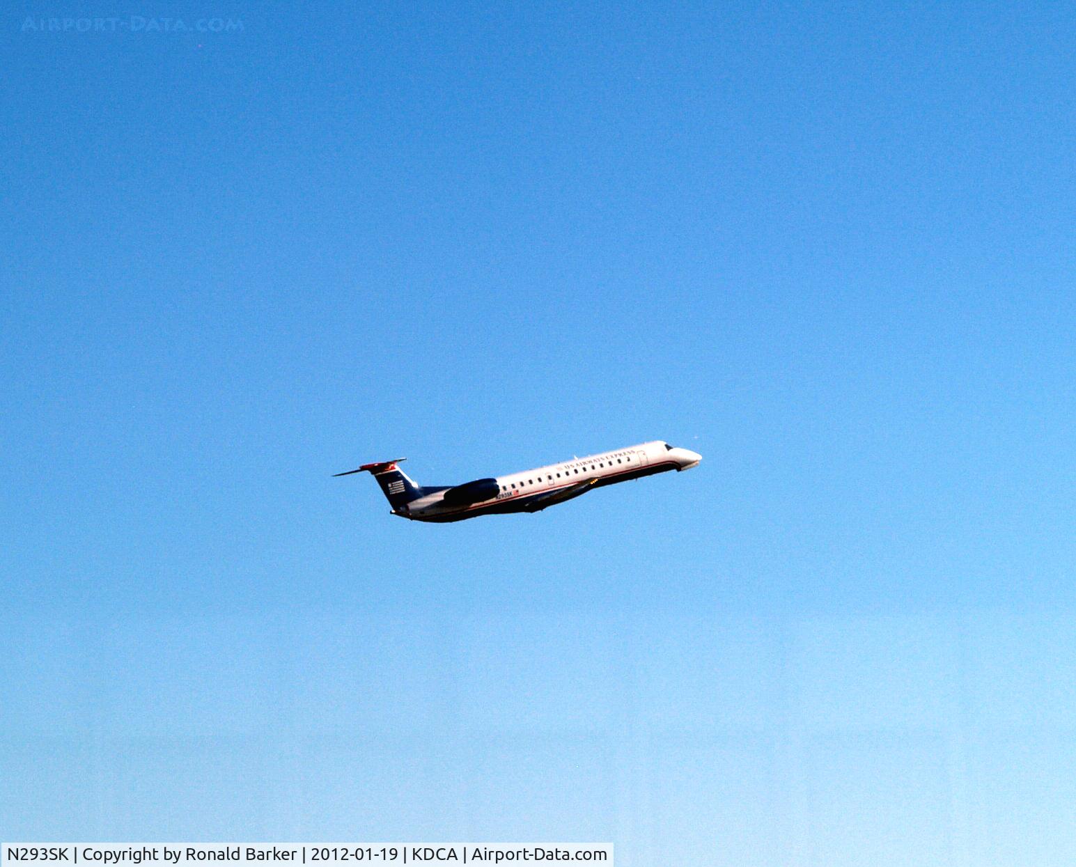 N293SK, 2001 Embraer ERJ-145LR (EMB-145LR) C/N 145500, Take off DCA