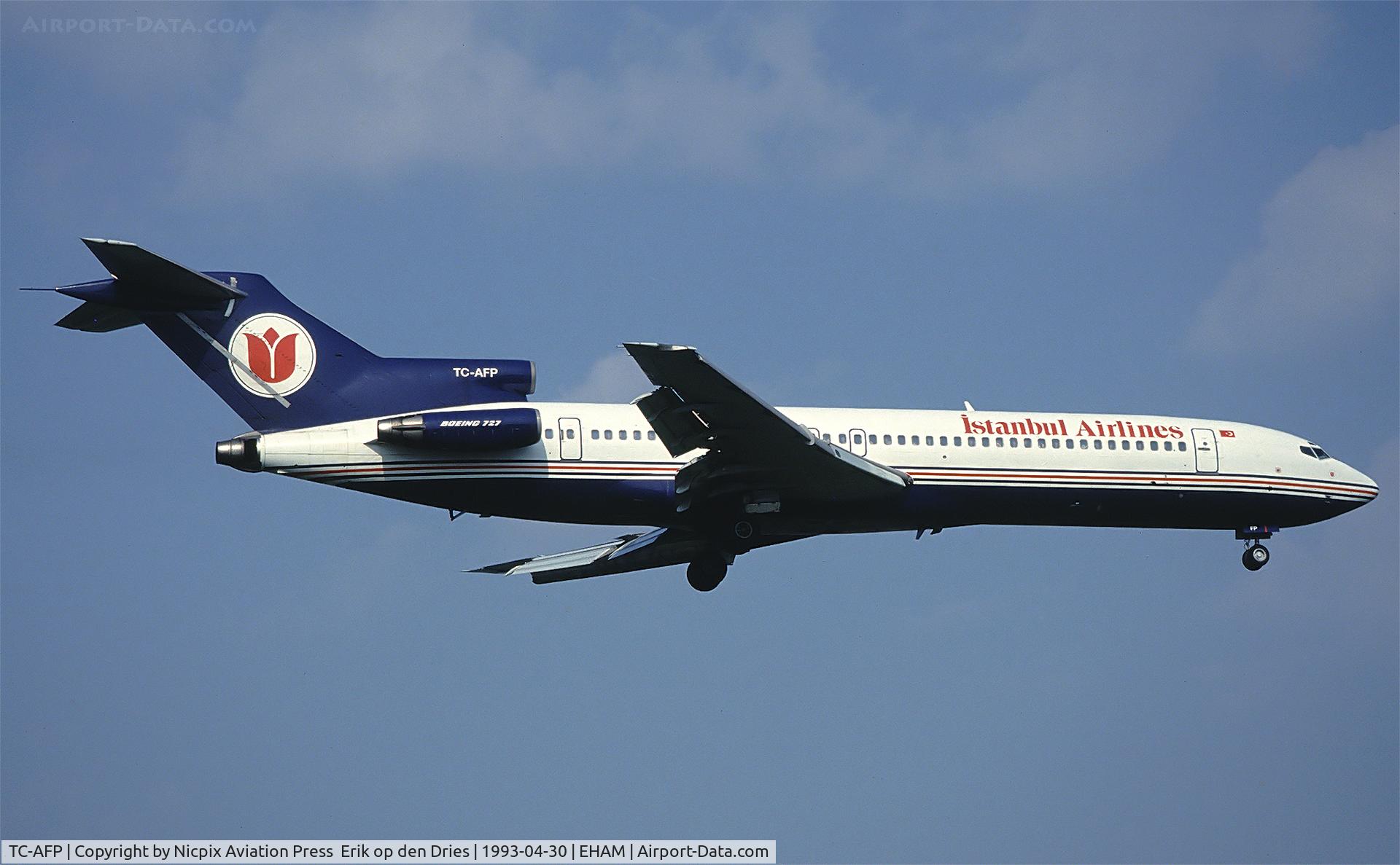 TC-AFP, 1978 Boeing 727-230 C/N 21442, Istanbul Airlines was a regular customer at Schiphol Apt with the Boeing-727