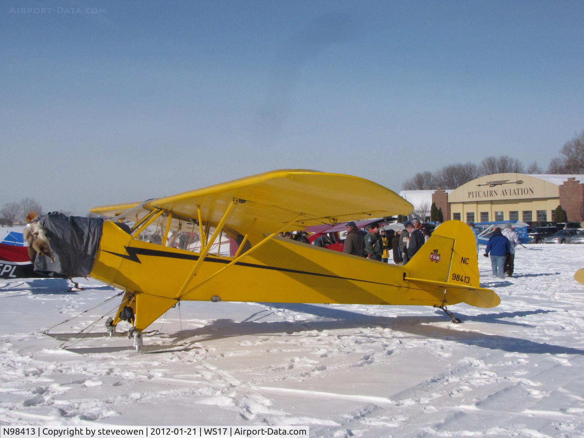N98413, 1946 Piper J3C-65 Cub Cub C/N 18603, ski Plane Fly-in 2012