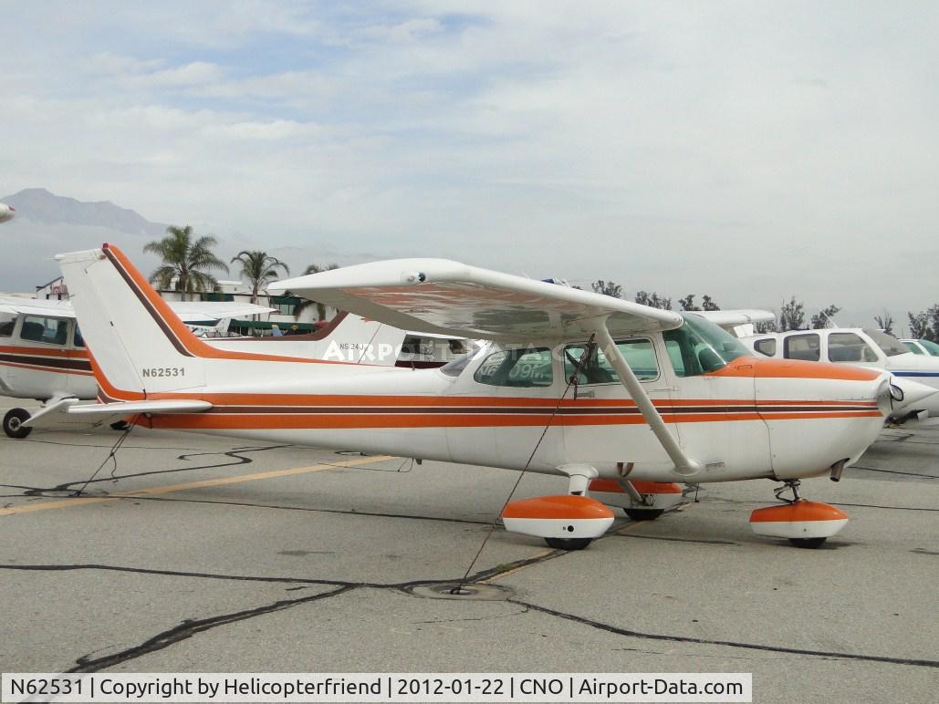 N62531, 1981 Cessna 172P C/N 17275296, Parked southeast of the tower
