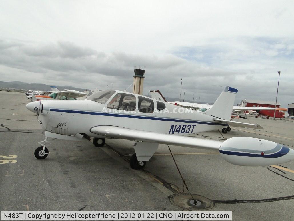 N483T, 1961 Beech 35-A33 Debonair C/N CD-314, Parked south east of the tower