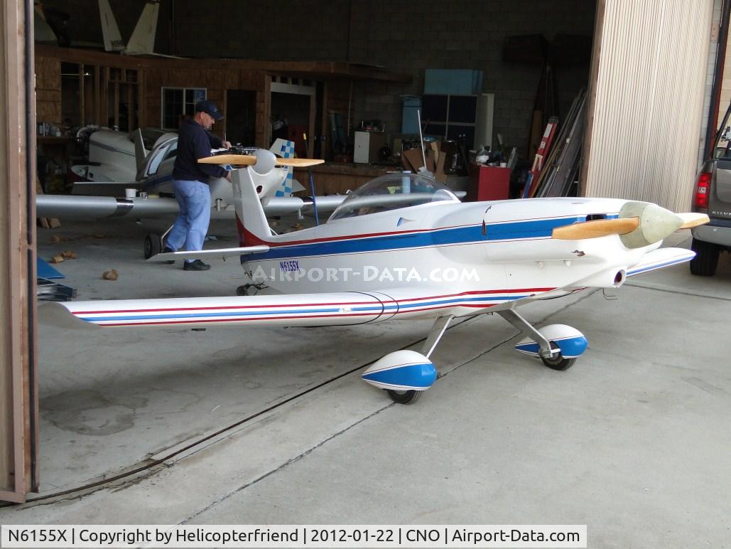 N6155X, Rand KR-1 C/N 21551, Parked by the hanger having work done on her