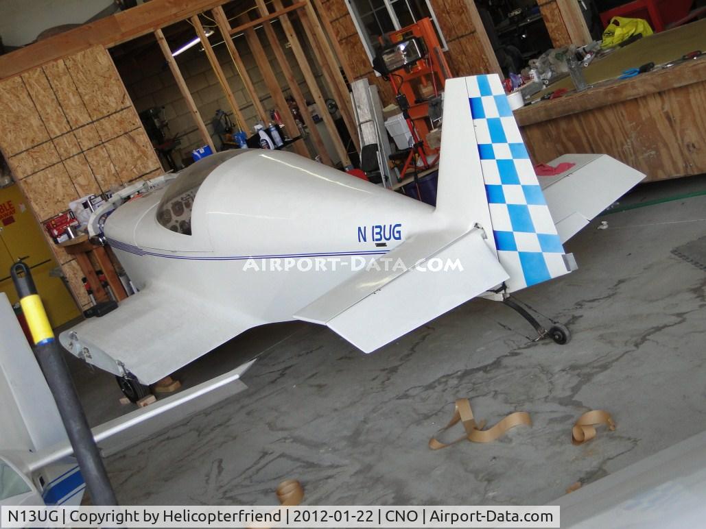N13UG, 1991 Rand Robinson BF-85 C/N 2020, Wings off and resting in the hanger