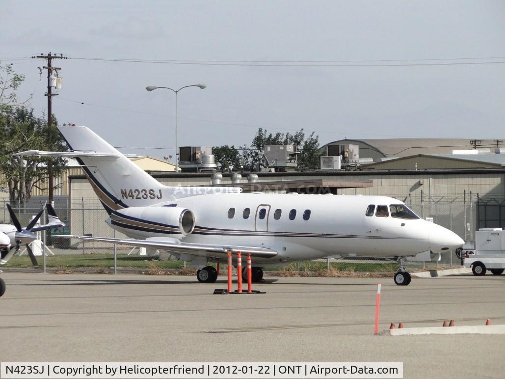 N423SJ, British Aerospace BAe.125 Series 800A C/N 258135, Parked on the southside