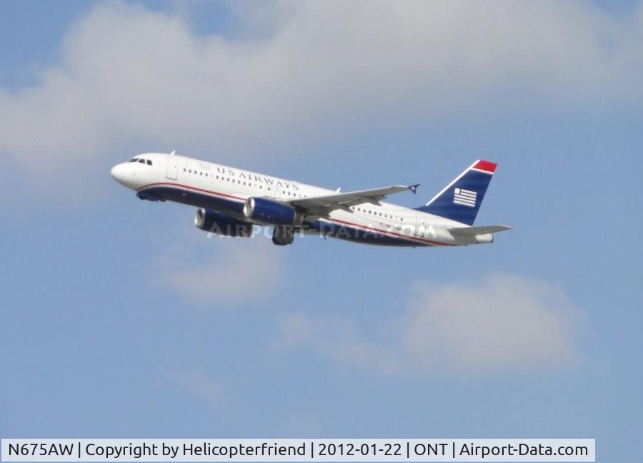 N675AW, 2005 Airbus A320-232 C/N 2405, Lifting off from runway 26R
