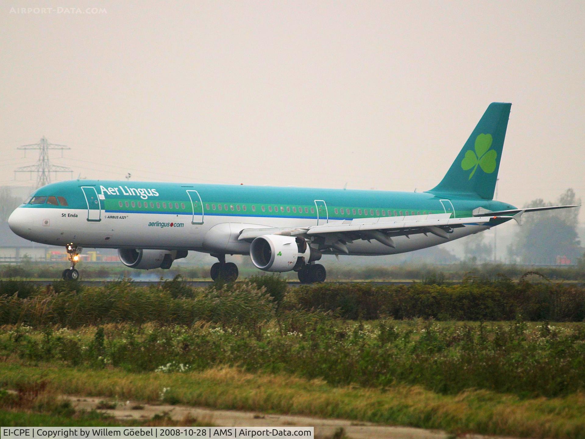 EI-CPE, 1998 Airbus A321-211 C/N 0926, Landing on runway R18 of Amsterdam Airport